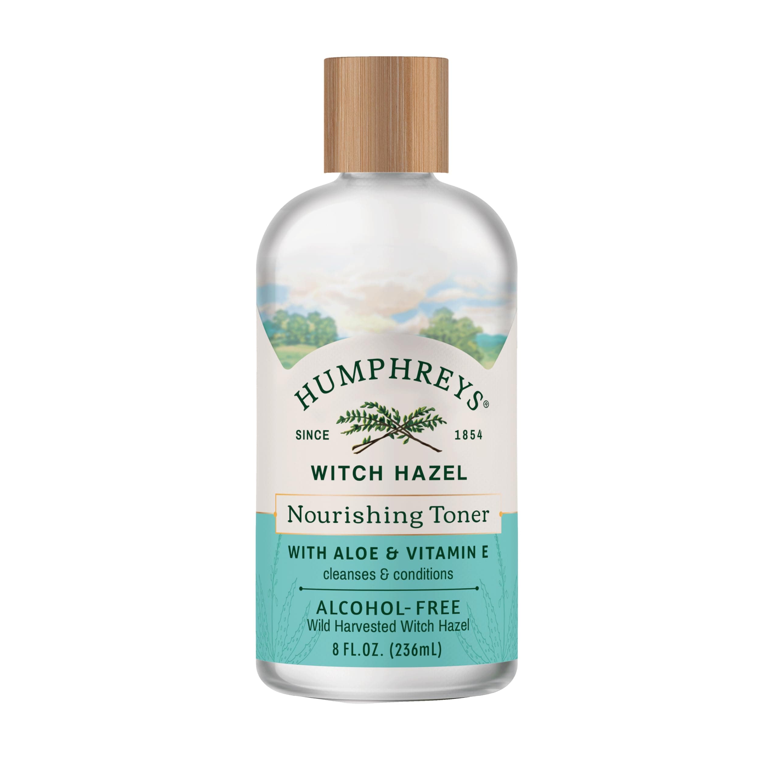 Humphreys Nourish Witch Hazel + Aloe Alcohol-Free Toner, Clear, 8 Oz (Pack of 1)