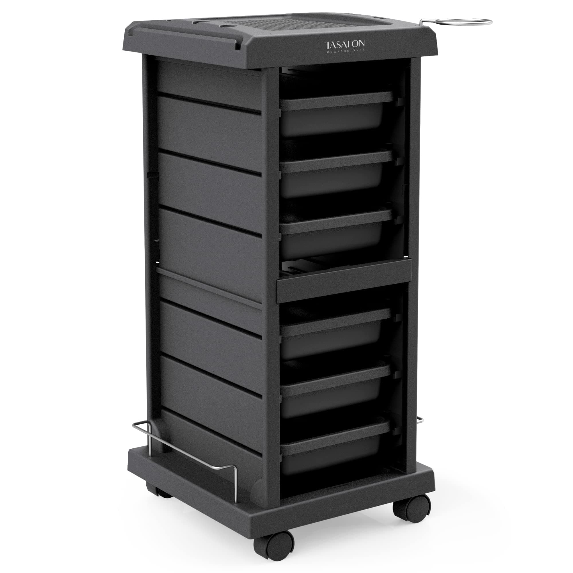 TASALON Salon Trolley Cart for Salon Station - Space Saving Salon Rolling Cart for Extra Storage - Hair Salon Beauty Storage Cart - 6-Tray Salon Cart - Multipurpose Tool Cart - Tattoo Tray - Hair Cart