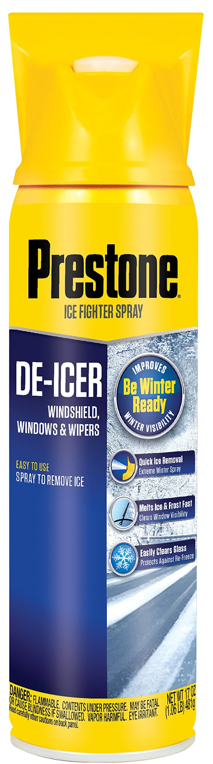 AS244 De-Icer for Windshield, Windows, and Wipers, 17 oz. Aerosol, 6 pack