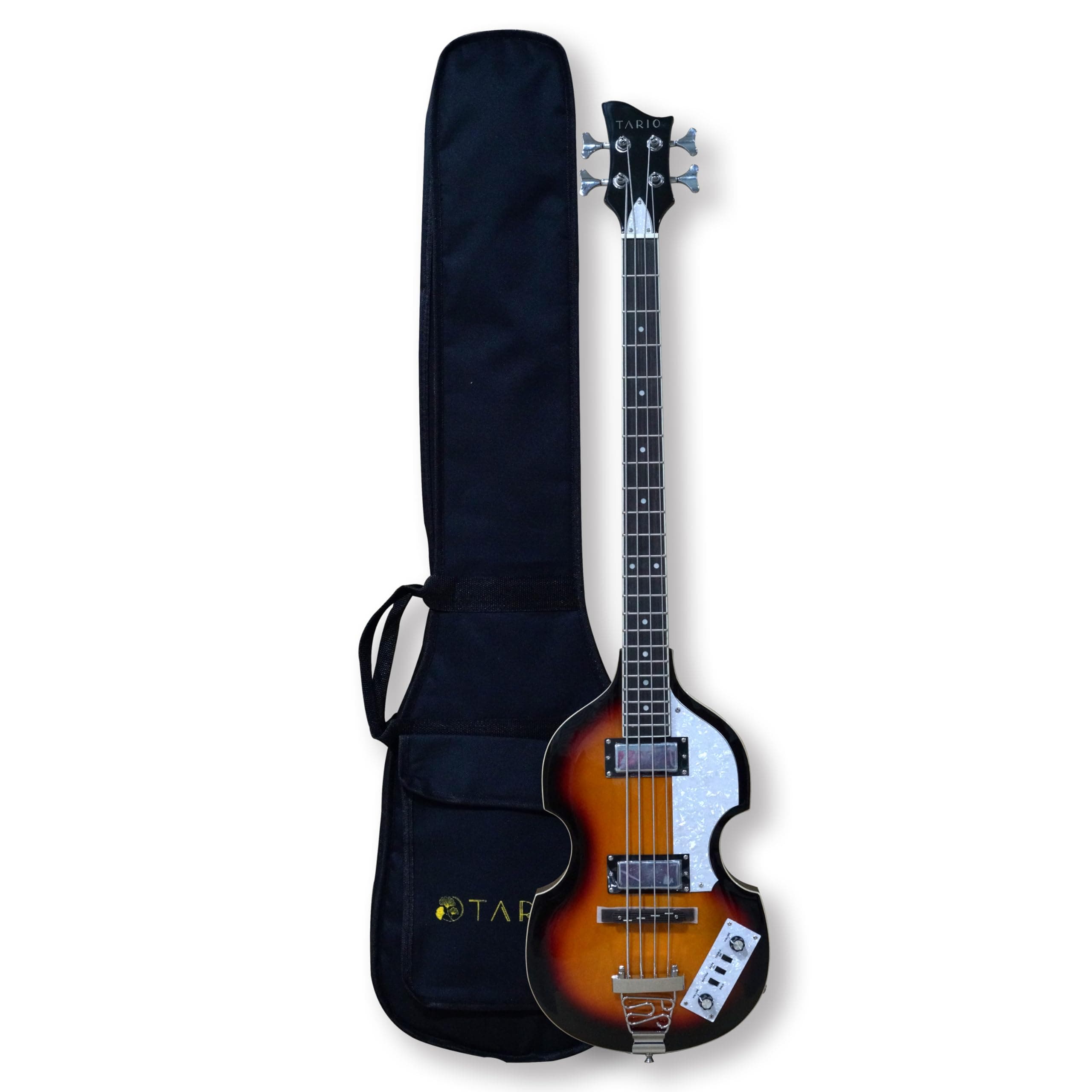 Violin Bass Guitar Sunburst Basswood Body Hard Maple Neck