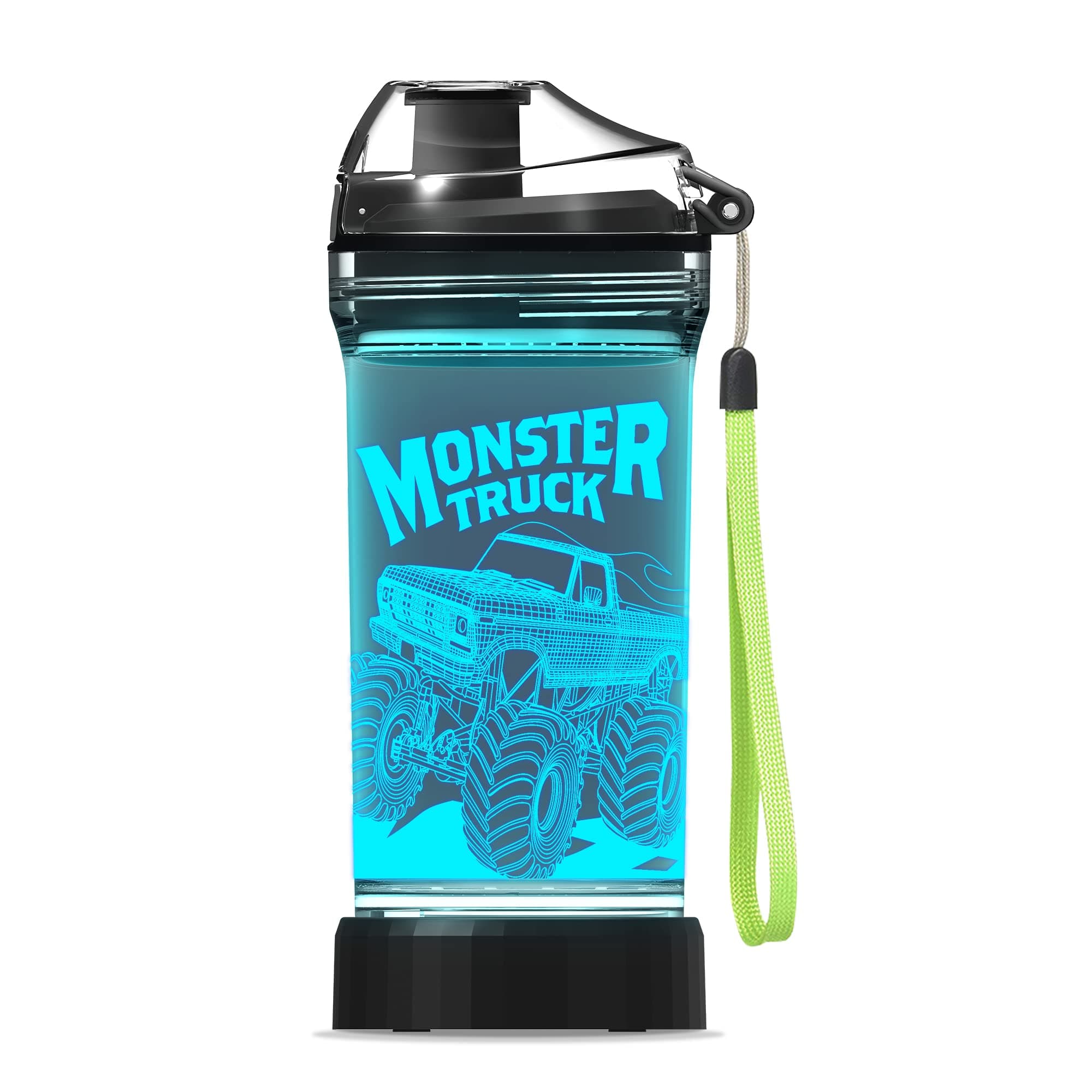 Kids Water Bottle with 3D Monster Truck