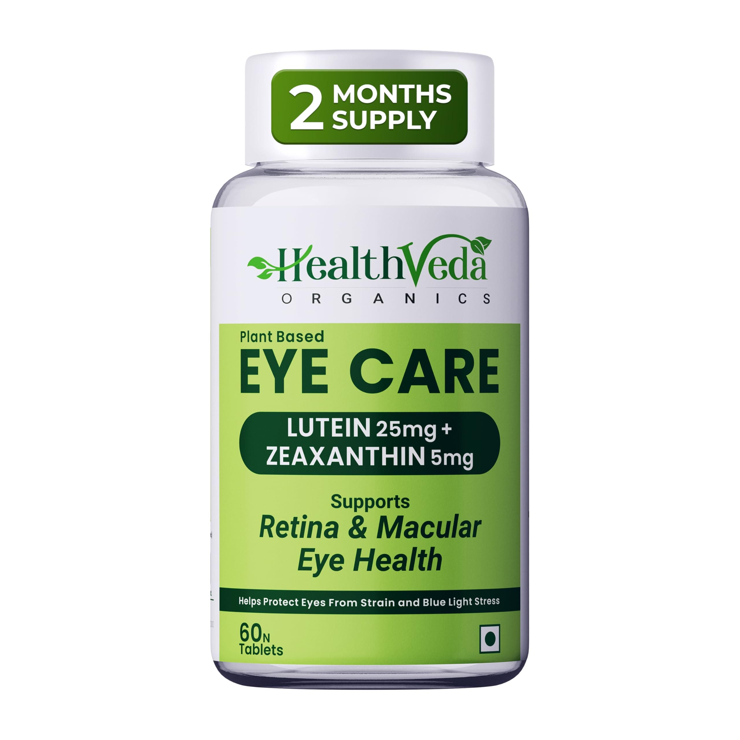 - Health Veda Organics Eye Care Supplement 1000 mg | 60 Veg Tablets | Lutein & Zeaxanthin with Carrot Extract | For Men & Women