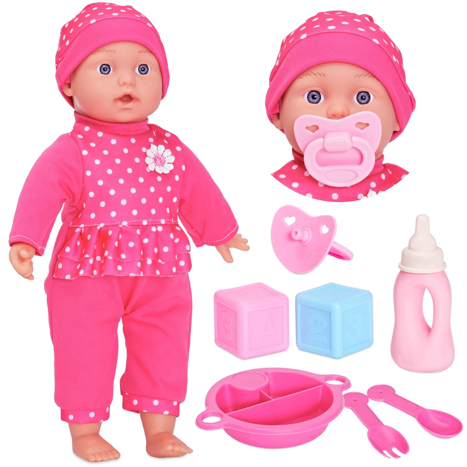 Molly Dolly Soft Baby Doll Set - With Talking Function & Accessories - Baby Dolls For Girls - Doll Suitable From 2 Years +