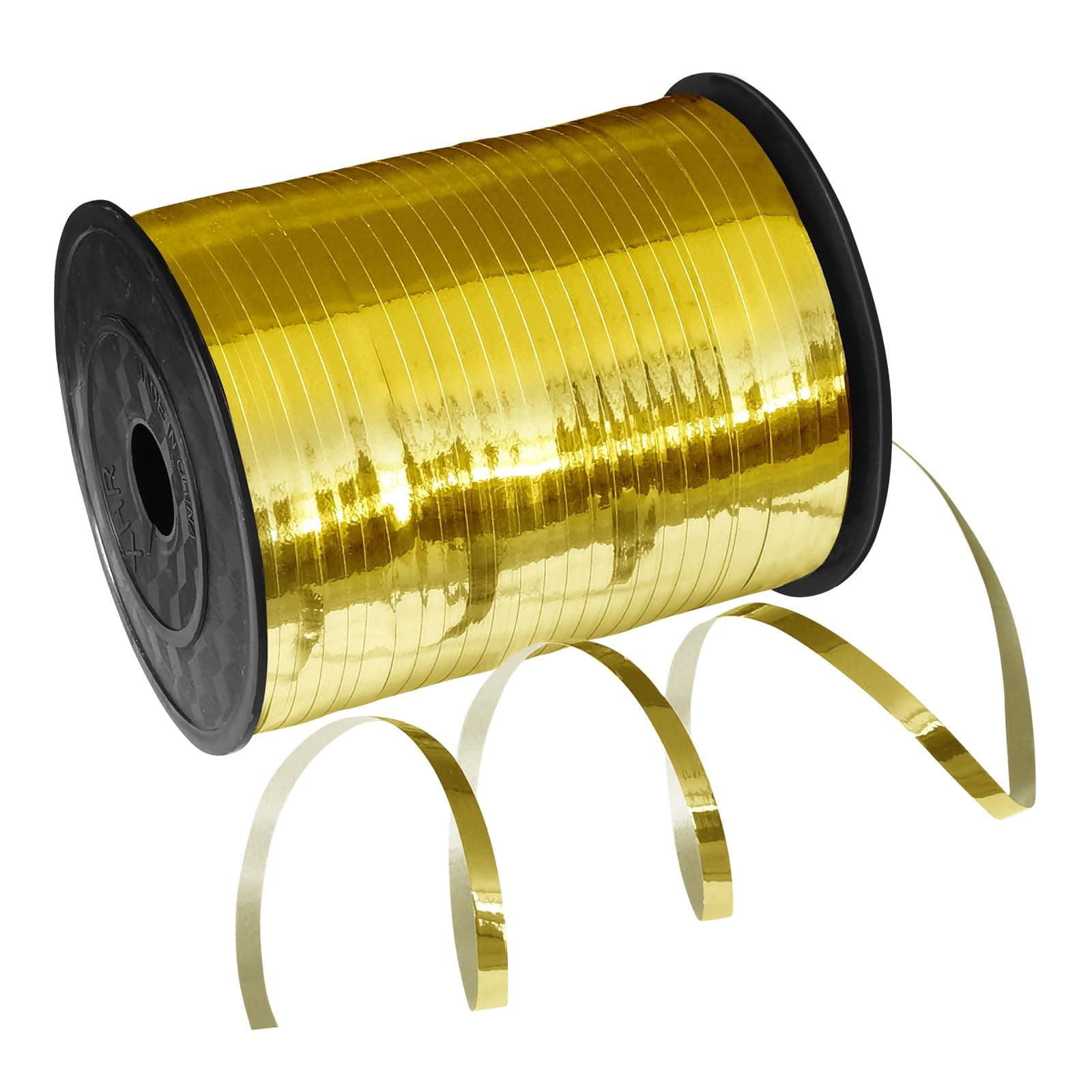 500 Yards 5mm Gold Curling String Ribbon — Shiny & Glitter Gift Wrapping Ribbon for Crafts, Birthday, Christmas, Wedding, New Year Decorations