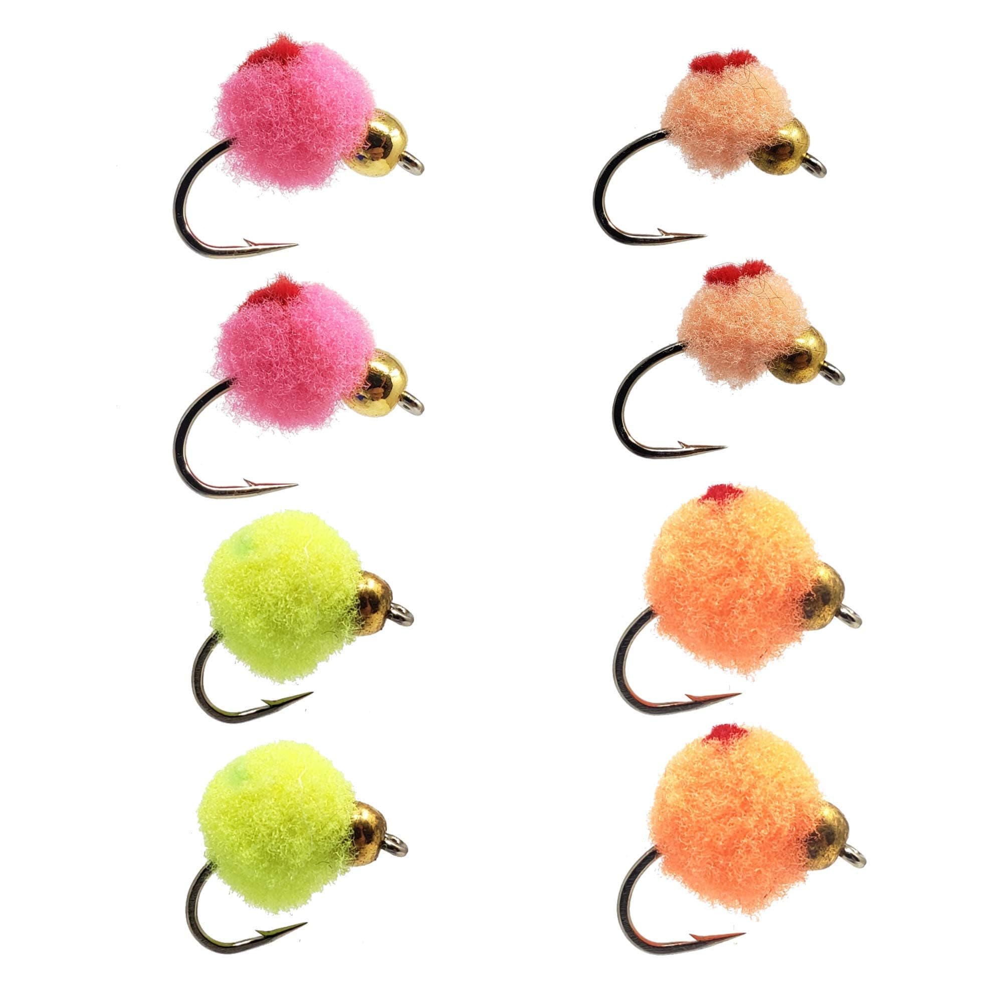 Dotted Glo-Bug Egg Fly Variety Assortment | Fly Fishing for Trout Salmon