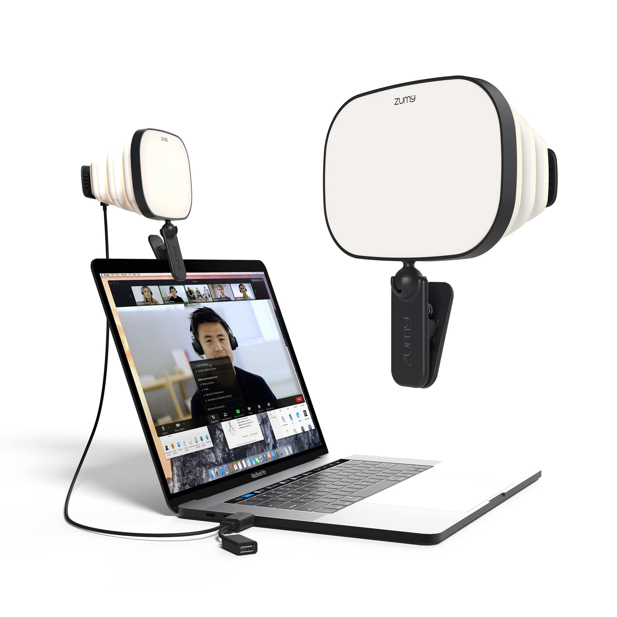 Softbox Video Conference Lighting for Video Recording - Portable USB LED Video Light, 4 Soft Light Levels, Laptop & Computer Video Lighting, Camera Webcam Streaming Selfie Light for Zoom Meetings
