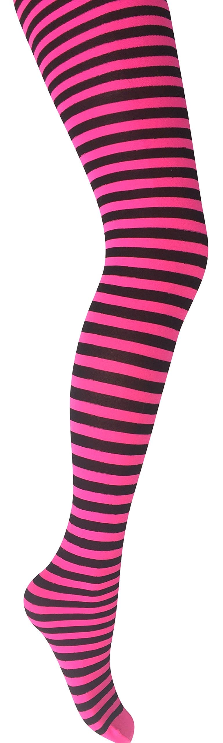 MYSASIGirls Striped Tights – Soft & Stretchy – Ages 6–14 – Perfect for School, Dance, Everyday Wear & Halloween - Kids Striped Machine washable tights - Halloween and party tights for kids