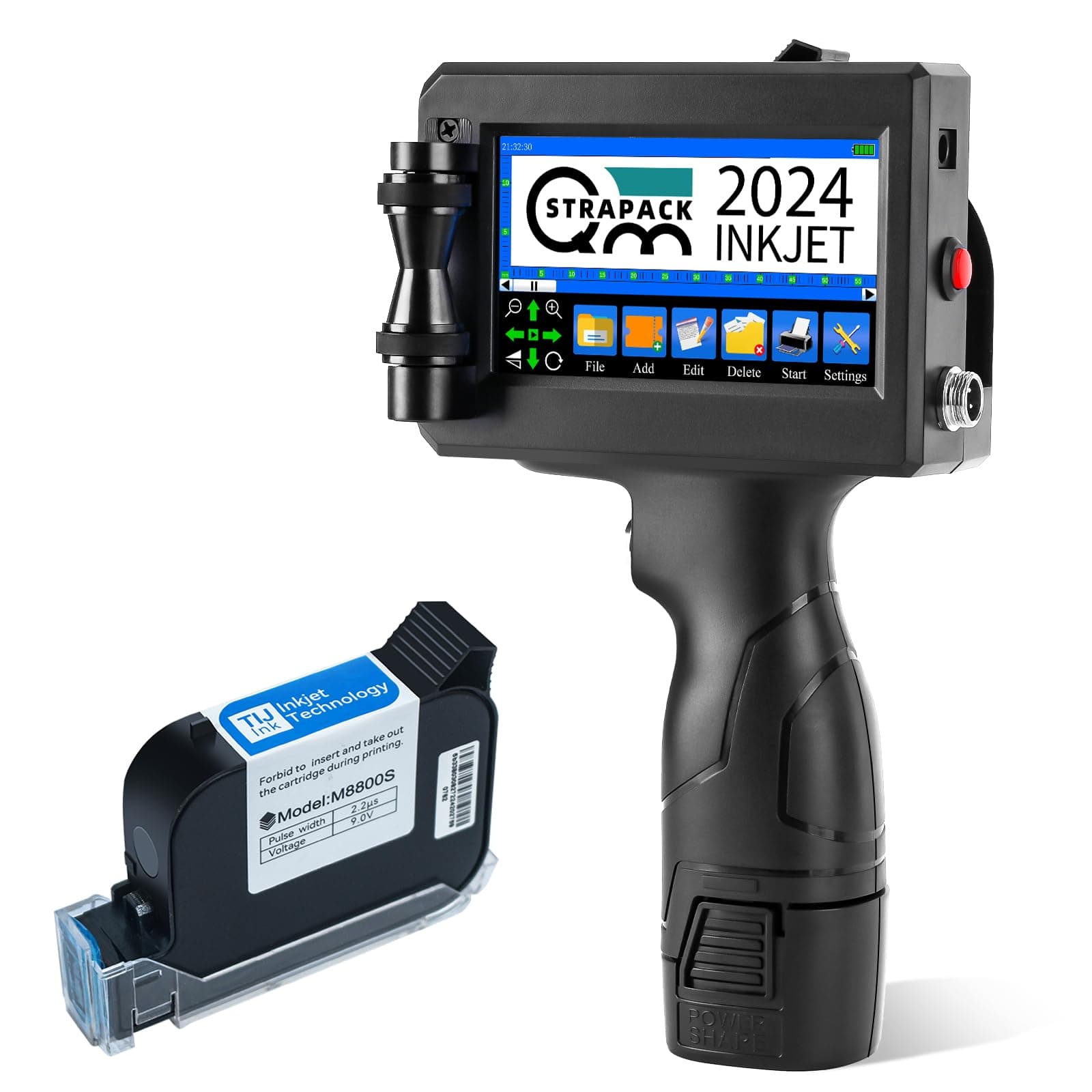 0.08-0.5 inch printing height Z10 handheld inkjet printer gun with original quick dry ink for QRCode text/barcode/batch number,