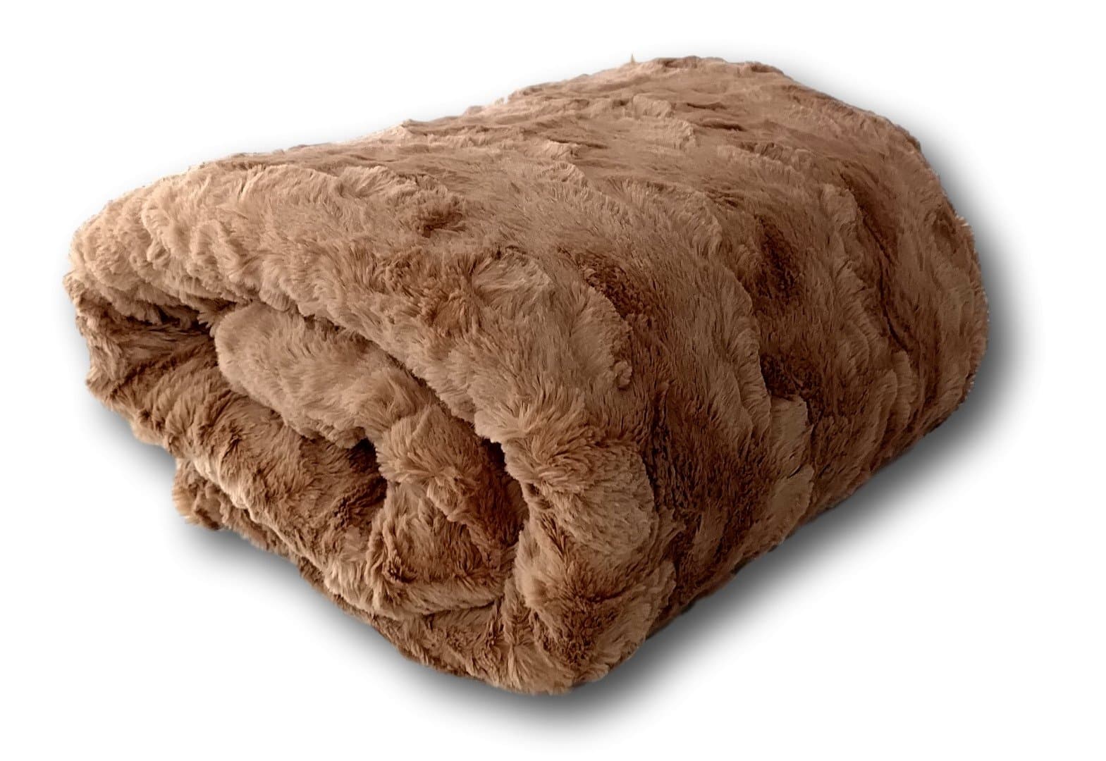 Tache Chocolate Brown Polar Cozy Super Soft Faux Fur with Sherpa Fleece Throw Couch Bed Blanket Twin 63 x 87
