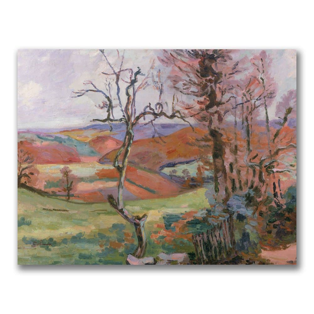 Trademark Fine ArtThe Puy Barion At Crozant by Jean Baptiste Guillamin, 35x47-Inch Canvas Wall Art