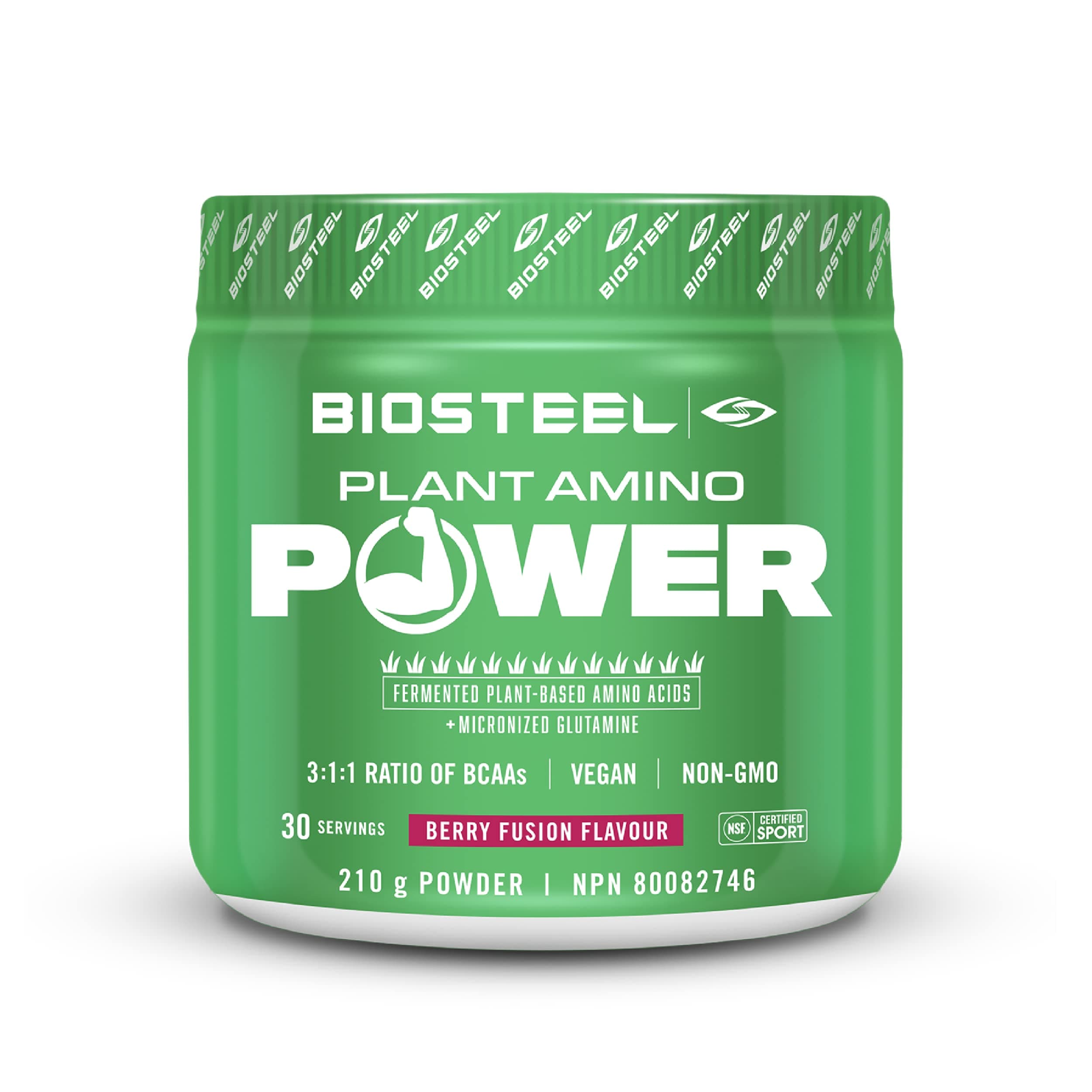 Biosteel BCAA+ - Sugar Free Branched Chain Amino Acid Powder, Preservative Free, Supports Muscle Repair, Berry Fusion, 30 Servings