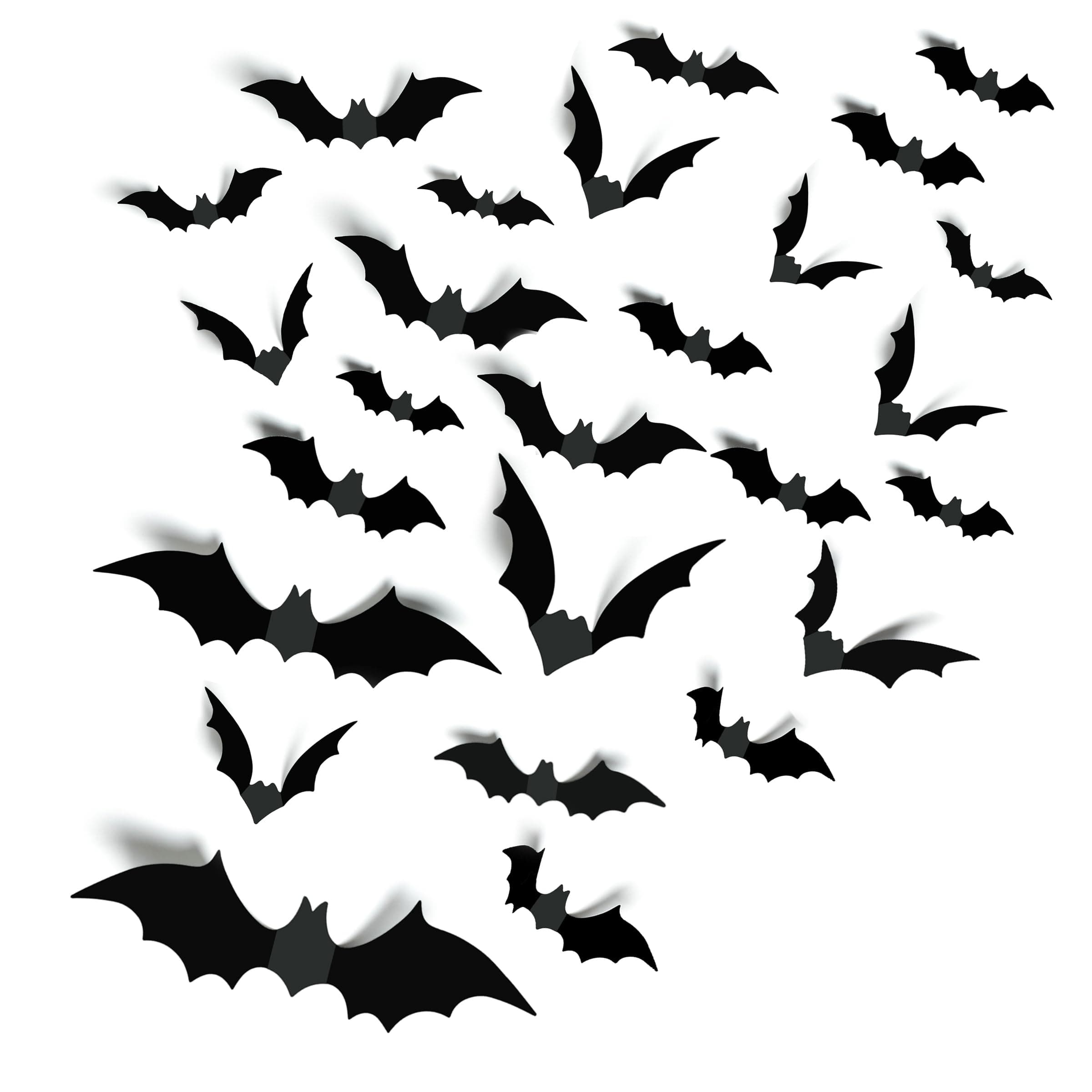TDHDIKE Halloween Party Supplies & Decorations 140Pcs Realistic PVC 3D Black Scary Bat Wall Stickers for Creepy Home & Indoor Decor DIY Wall Decal Bathroom Decor