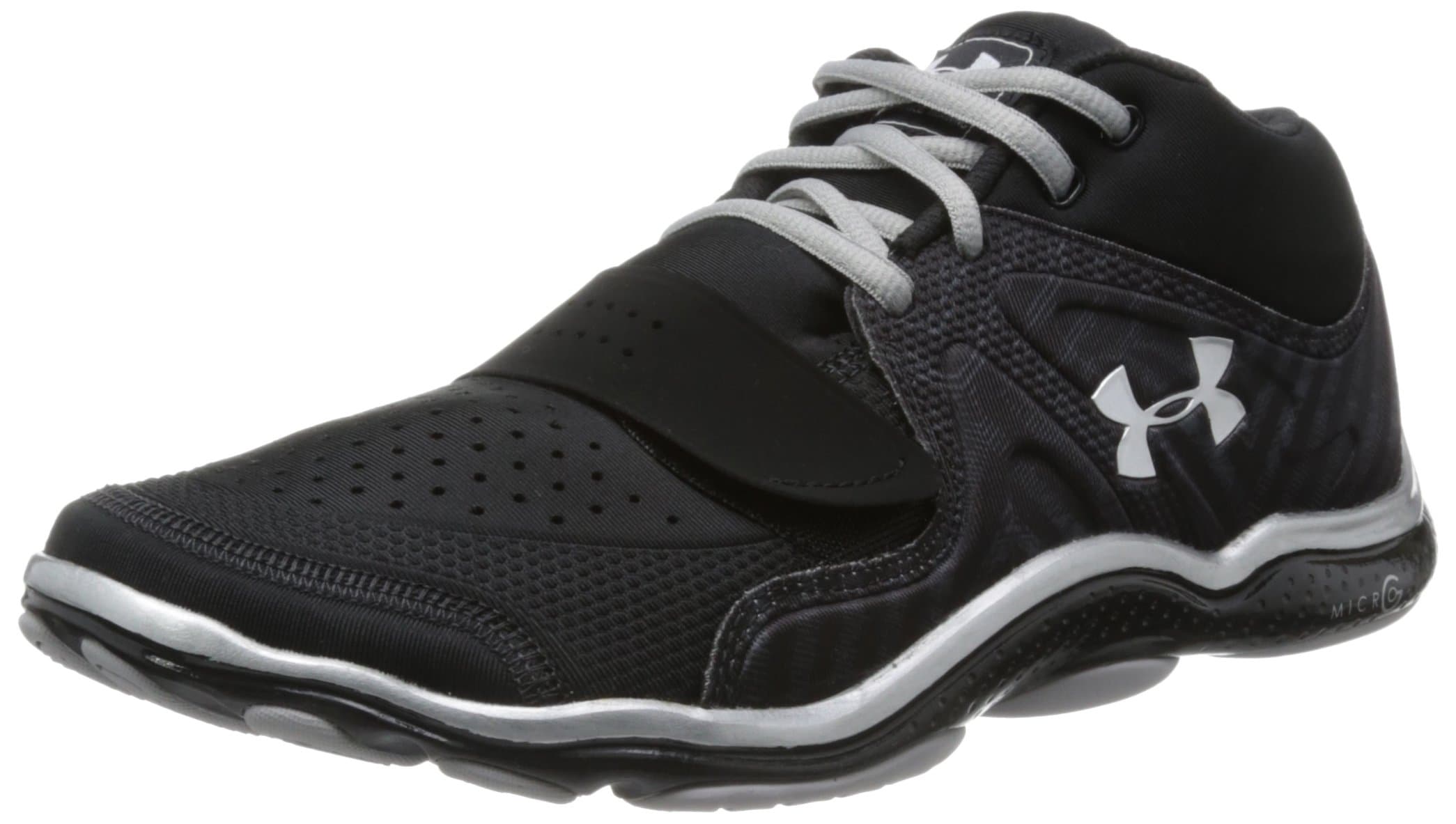 Under Armour Mens Micro G Renegade Mid Running Shoe Black/Black/Metallic Silver Size 9