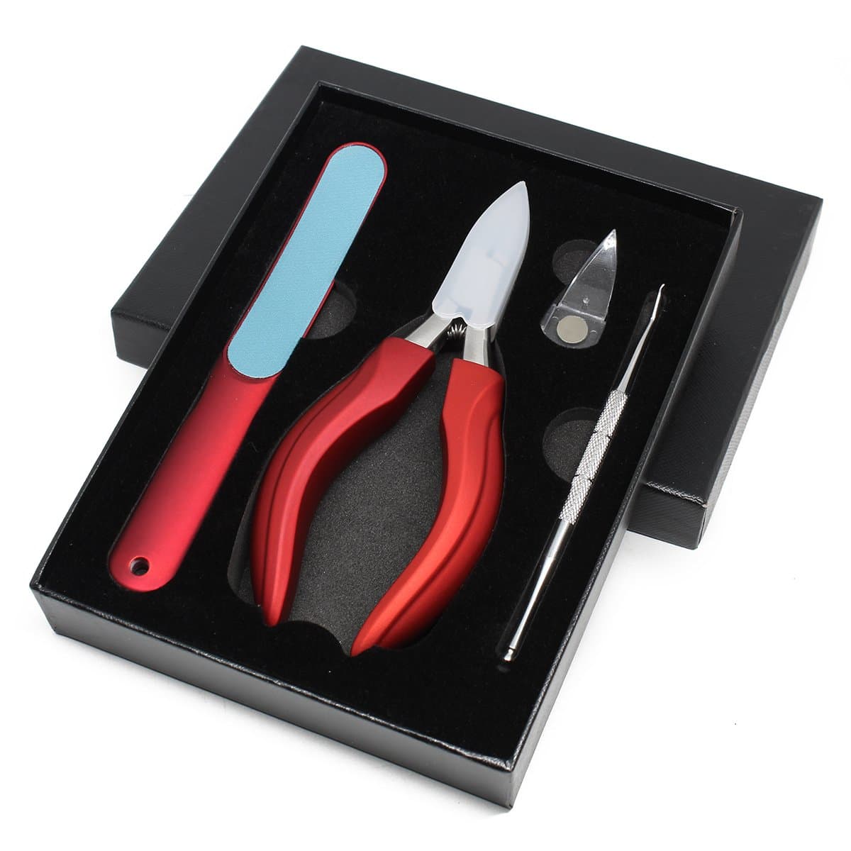 MoreFarther Toe Nail Clippers for Ingrown or Thick Toenails, Toenail Remover Trimmer Pedicure Tool Set, Professional Toenail Clippers for Thick Nails for Seniors 4pcs