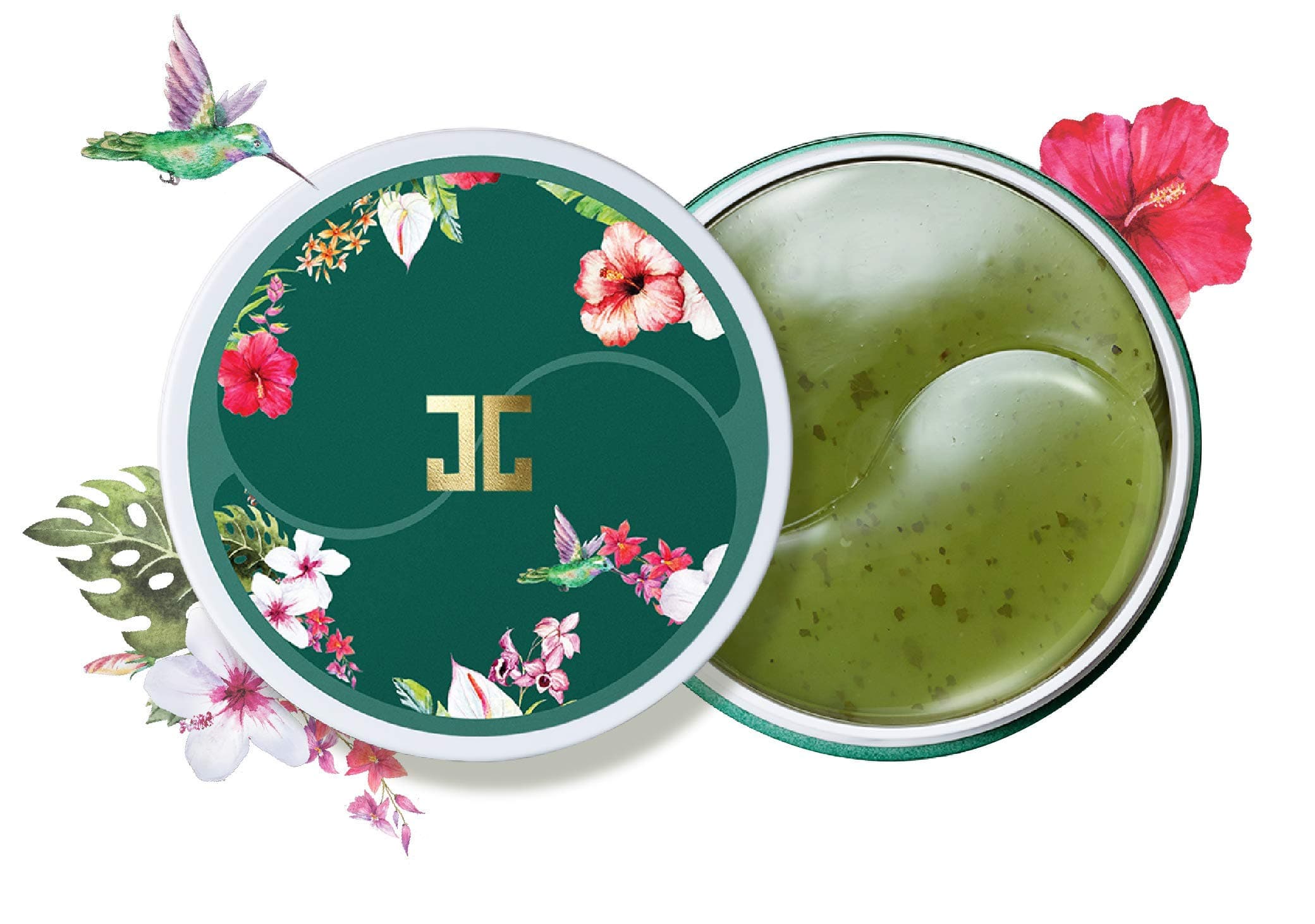 JAYJUN Green Tea Eye Gel Patches for Puffy Eyes, Hydrating & Cooling Under-Eye Care, 1.4g, 60 Patches