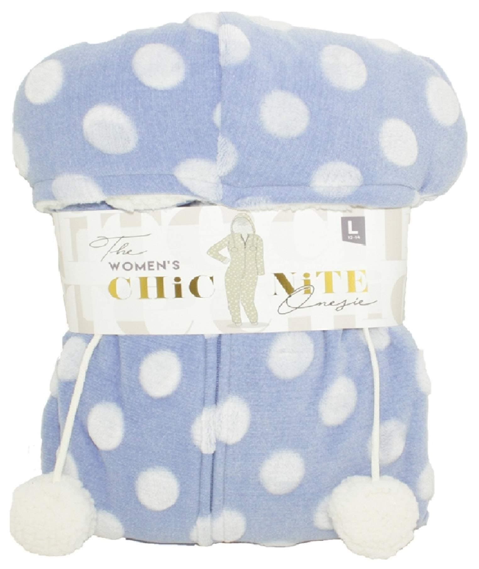 Blue Star Clothing Women Plush Hooded Print Pajamas|One Piece Adjustable Hoodie Jumpsuit