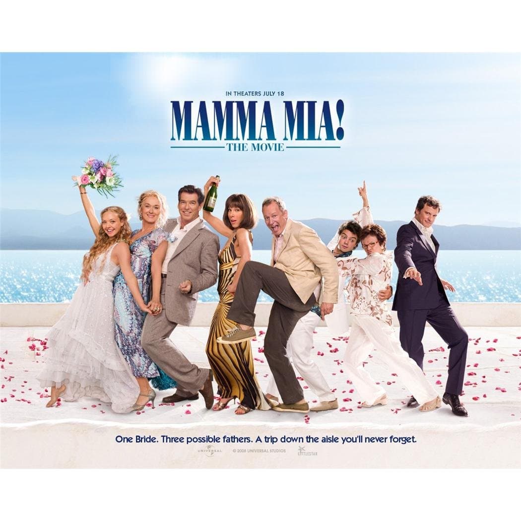 Monty Arts Mamma Mia Poster by Silk Printing # Size About (75cm x 60cm, 30inch x 24inch) # Unique Gift # 6E9121