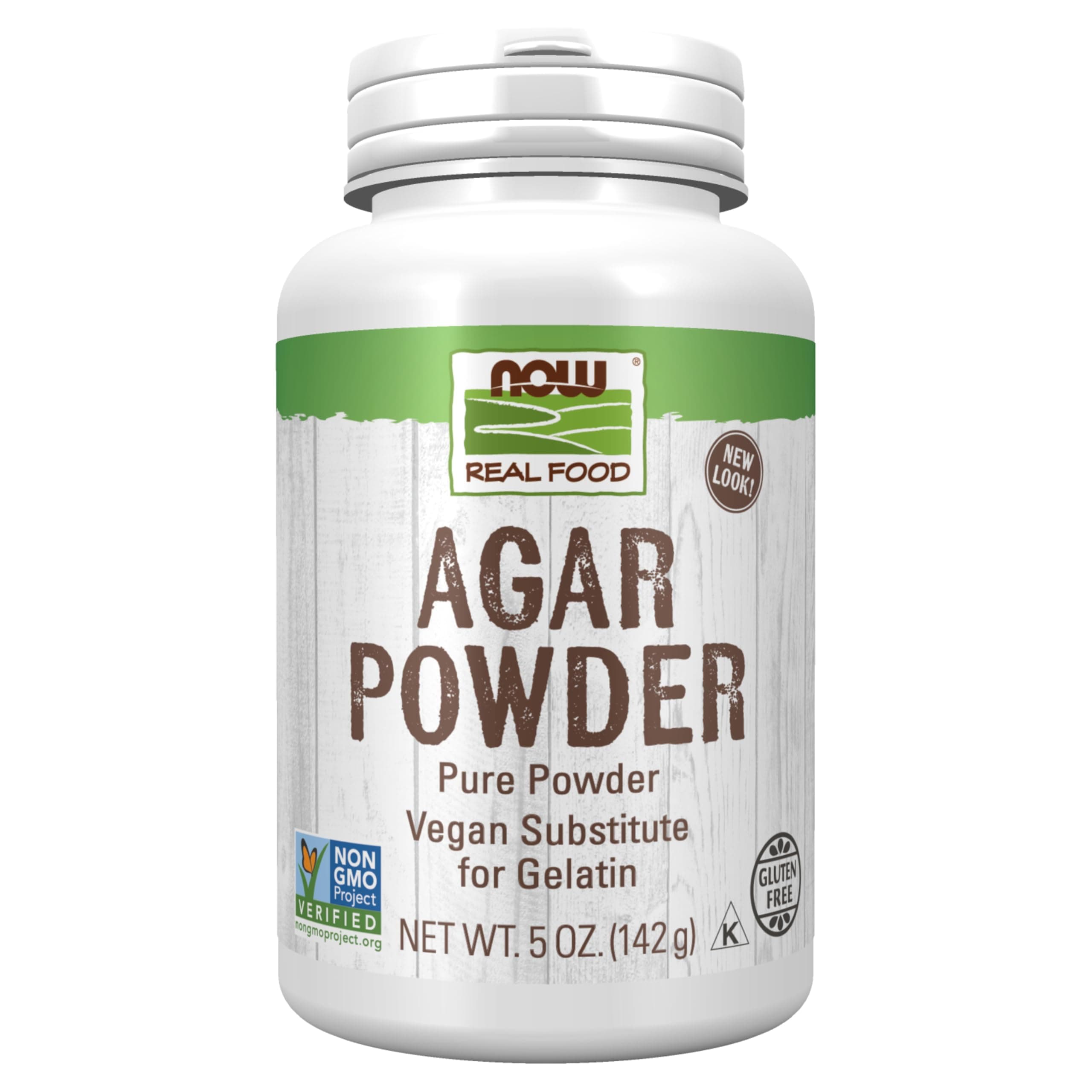 Agar Pure Powder, Vegetarian Substitute for Gelatin, Gluten-free, Kosher, 5-Ounce