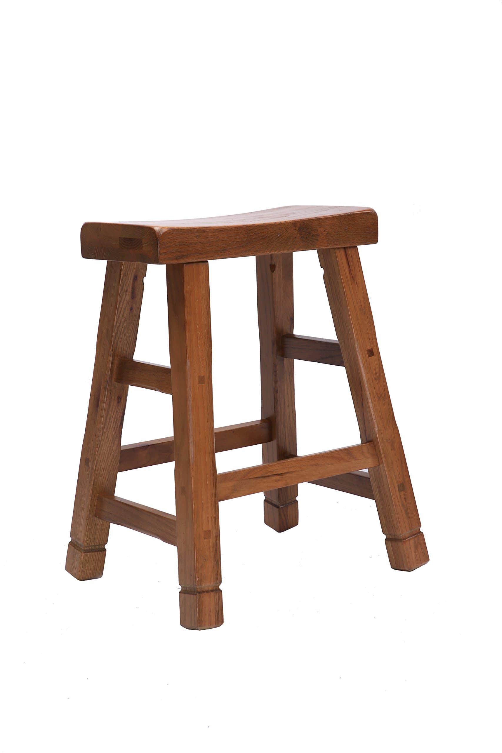 MYMQ 24'' Country Style Solid Oak Wood Bar Stool
