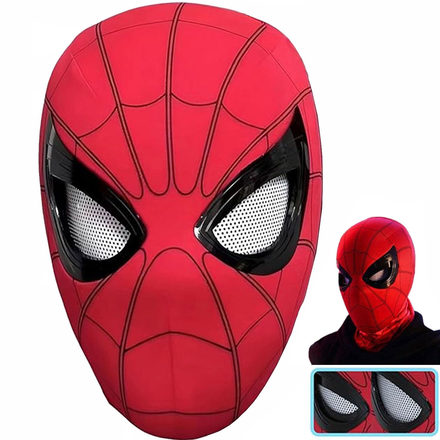 Halloween Hero Mask with Moving Eyes, Realistic Role Play Mask Costume for Cosplay, Birthdays Gift for Big Kids/Adults