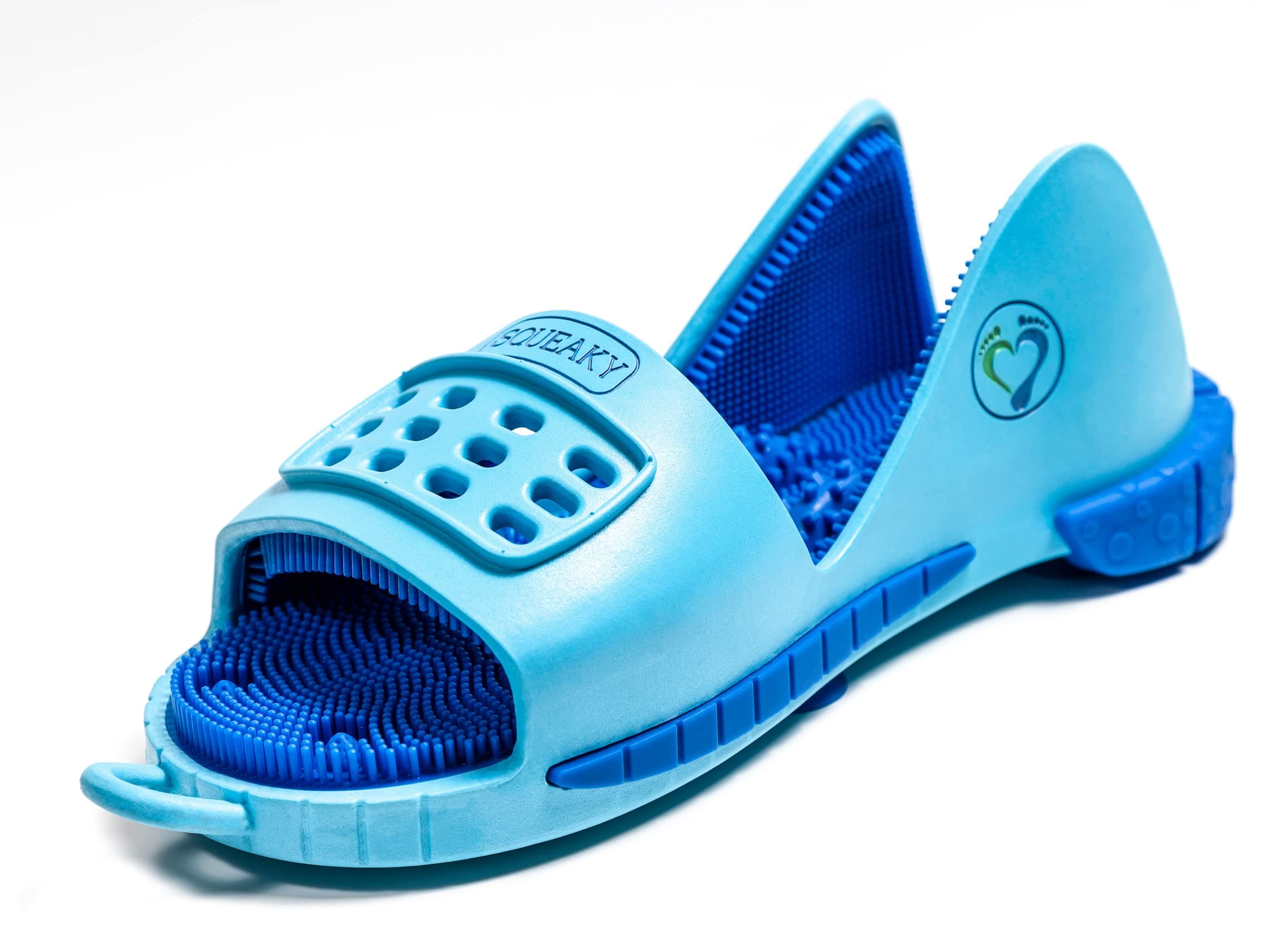 Foot Scrubbers for Use in Shower, Silicone Personal Foot Massager and Cleaner, Shower Exfoliating Slipper with Non Slip Suction Cups, Unisex Foot Care for Men and Women, Blue