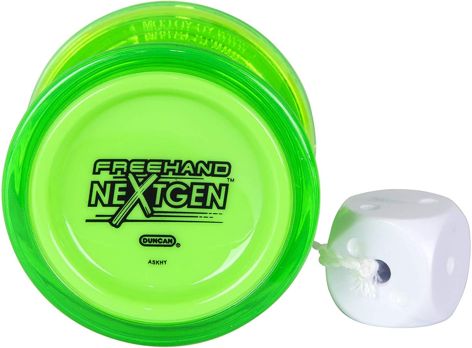 Duncan Toys Freehand Nextgen Yo-Yo [Neon Green], Unresponsive Pro Level Yo-Yo, Concave Bearing, Standard Counterweight Included
