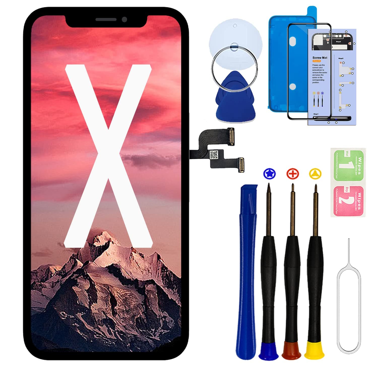 For iPhone X Screen Replacement (5.5”)