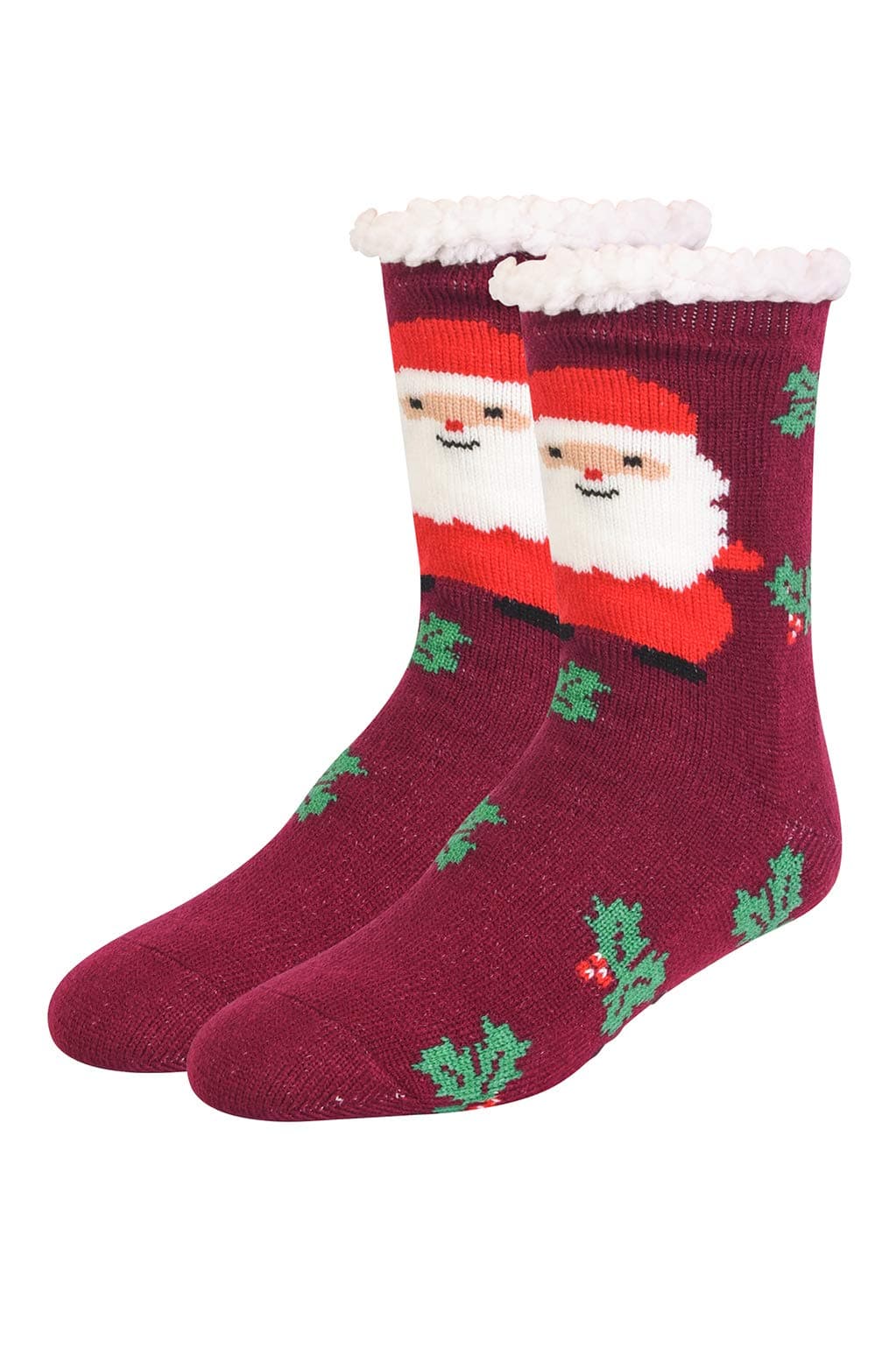 Women's Sherpa Lined Cozy Thermal Non-Skid Socks (1 Pair)