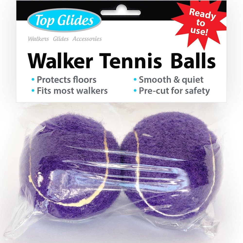 Top Glides Precut Walker Tennis Ball Glides - Purple - 1 Pair