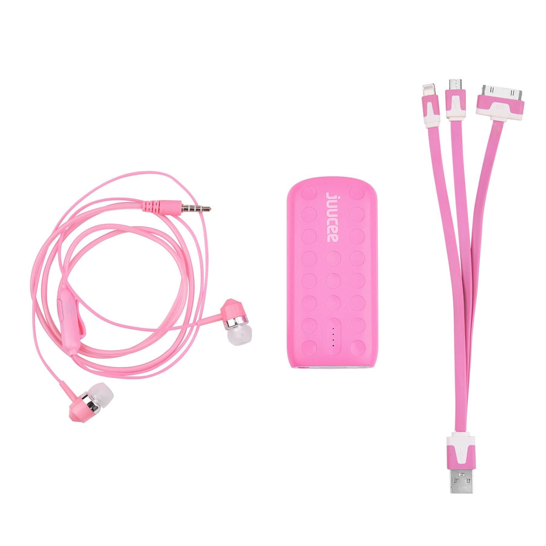Bitmore 3-in-1 4000 mAh Power Bank Kit - Pink