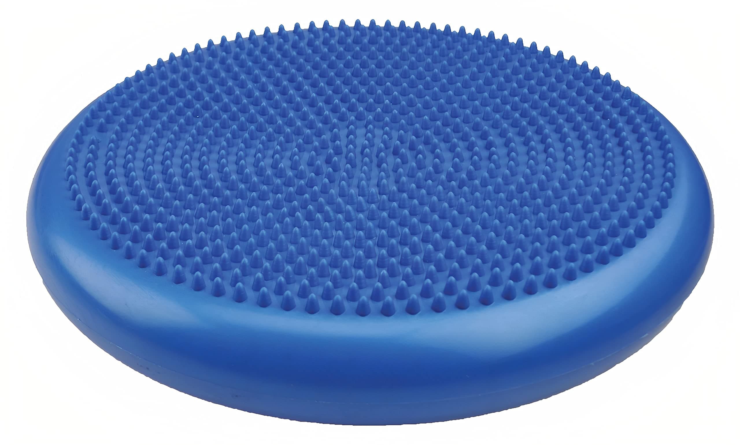 – Inflatable Wiggle Wobble Cushion - Autism Sensory Equipment, 35cm Diameter - Balance Cushion for Kids with ADHD, 2 Tactile Surfaces with Varying Textures, Pump NOT INCLUDED (Blue)