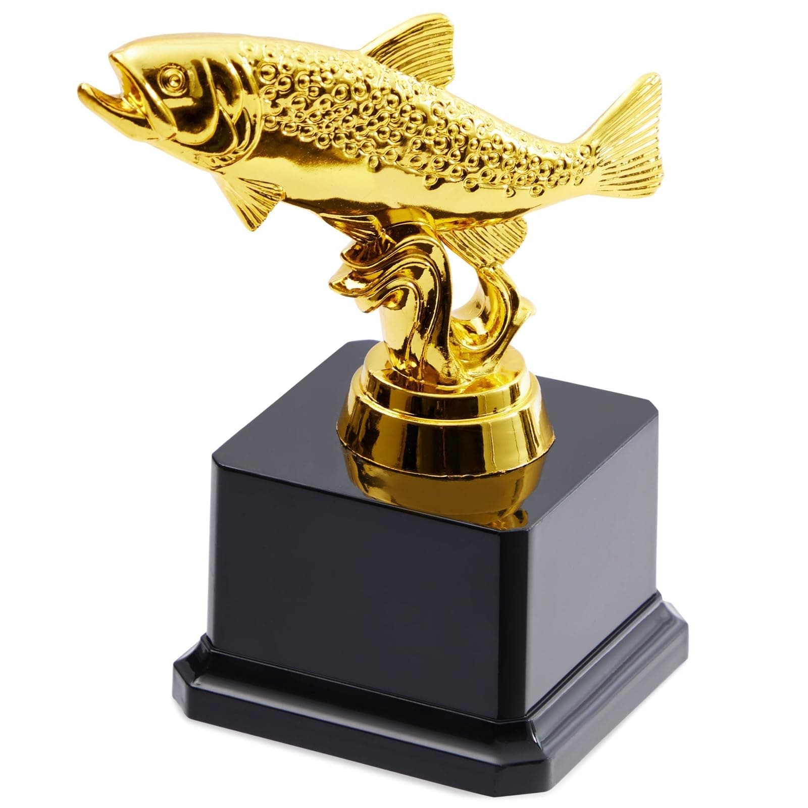 Juvale Fishing Trophy - Gold Award Trophy for Fishing Tournaments, Competitions, Parties, 3 x 5 x 3 Inches