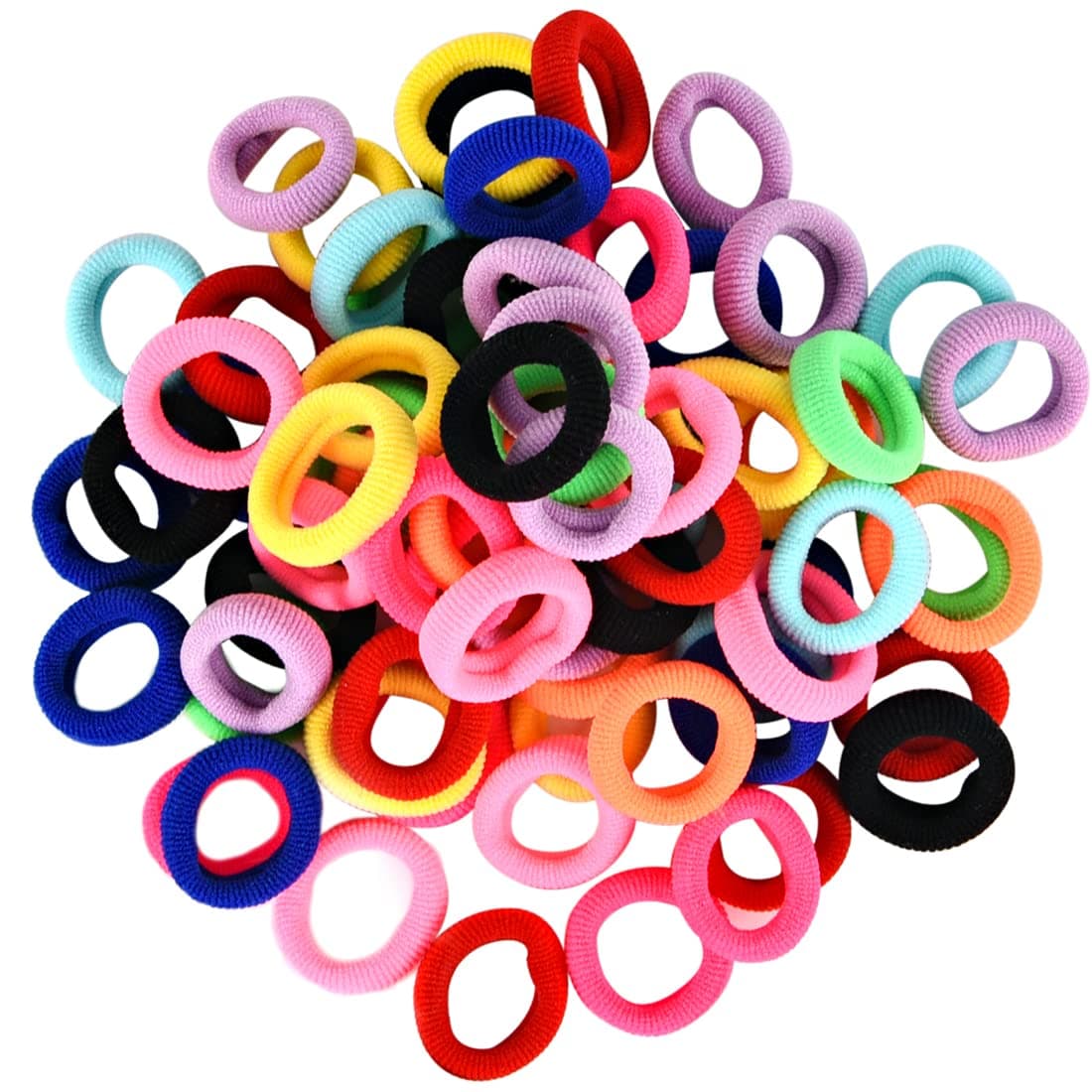 Baby Hair Ties, Elastic Hair Bands Small Hair Ties for Girls Rubber Bands Elastic Ponytail Holders (Multicolor)