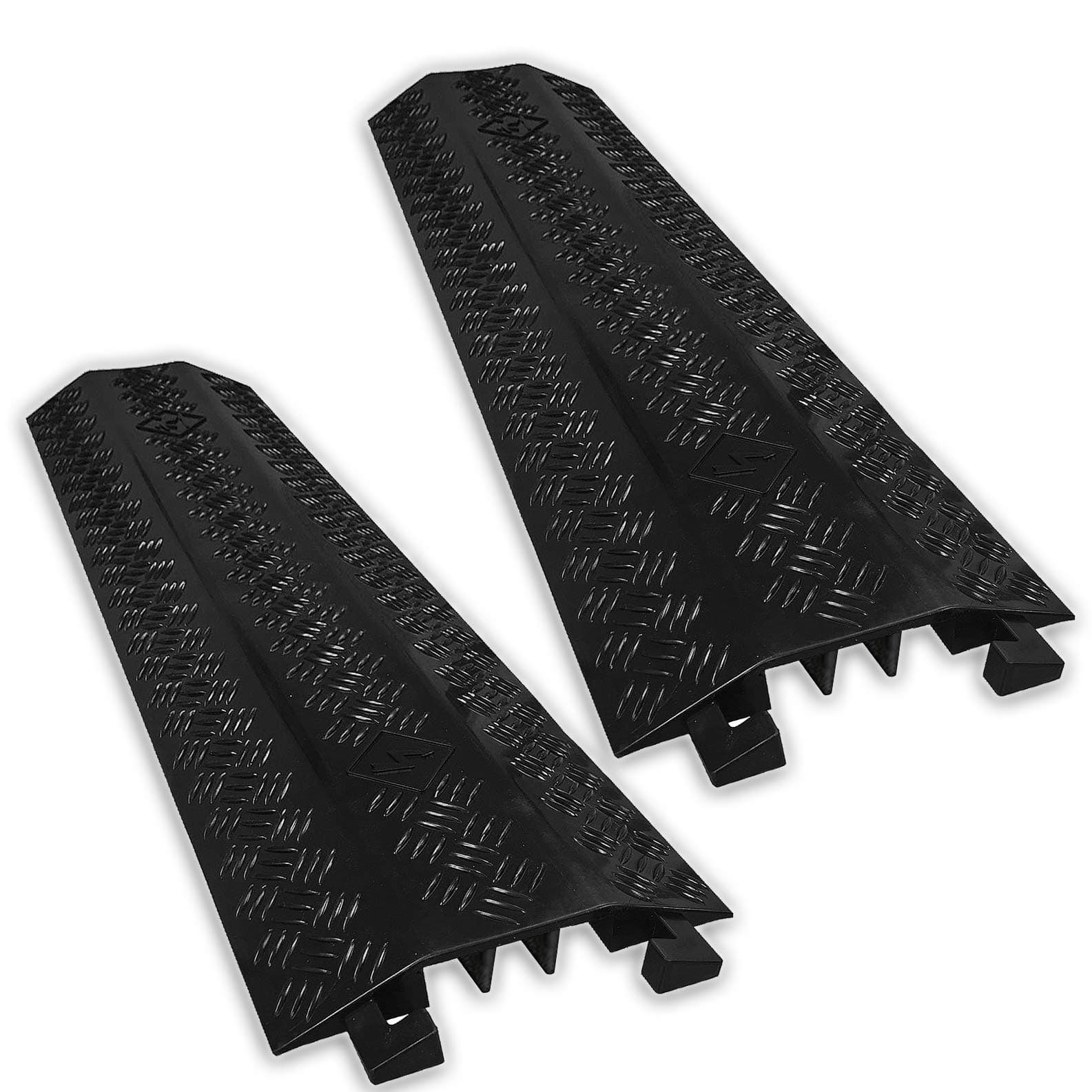 EZ HidewireEZ Runner PVC Drop Over Cable Ramp Cable Protector - 3 Channel - Black (Pack of 2)
