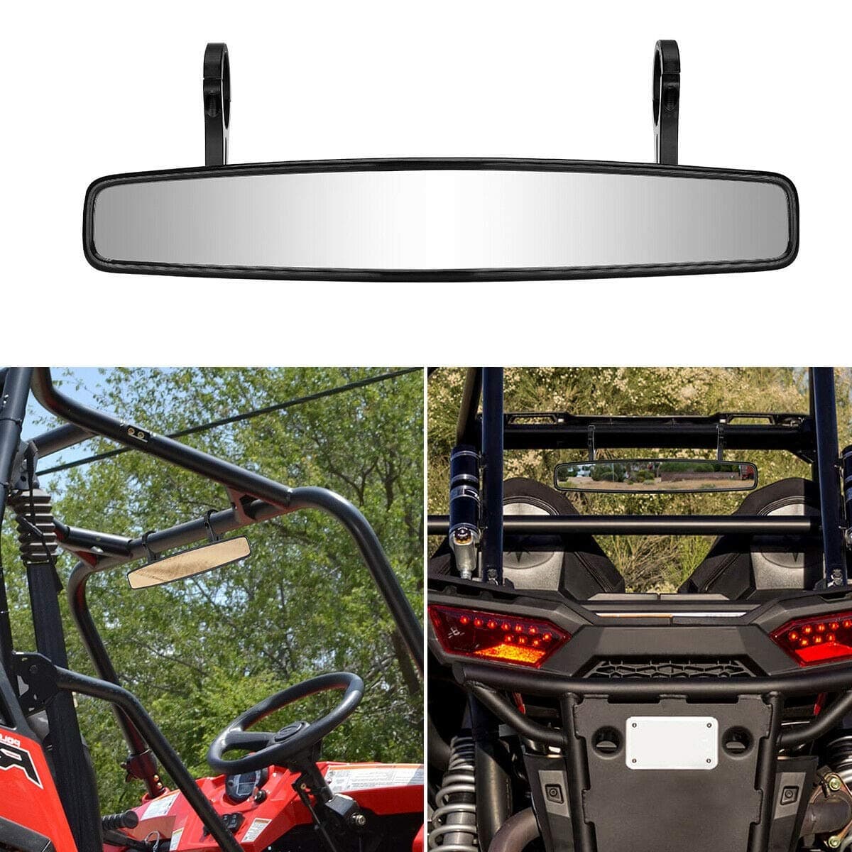 LYLP UTV Wide Rear View Mirror Accessories, For Polaris RZR 900 XP1000 Parts For Yamaha Rhinos 450 660 700,For Honda 1.75"