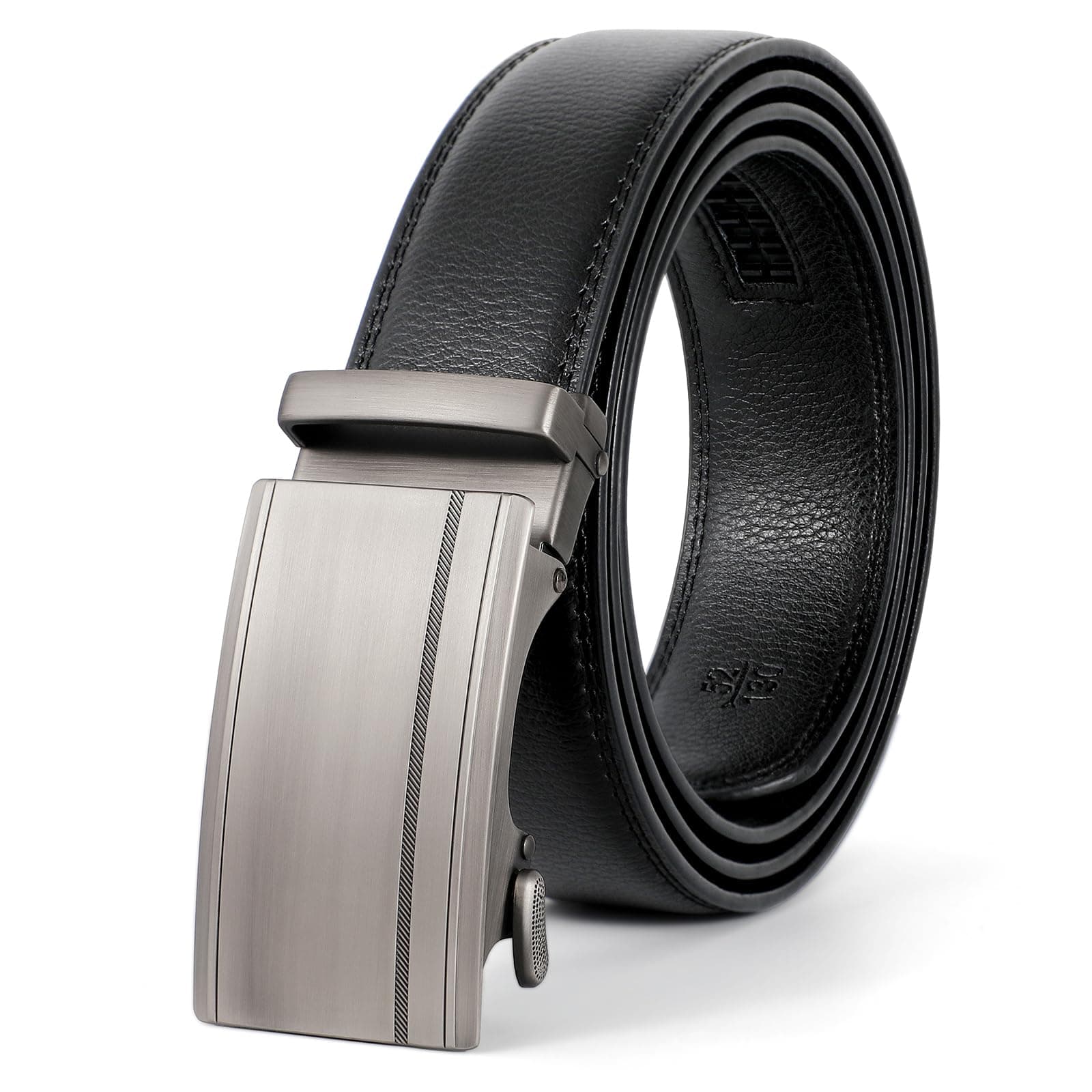 SANSTHSMen's Belts Leather Ratchet Dress Belts for Men with Adjustable Slide Buckle in Gift Box