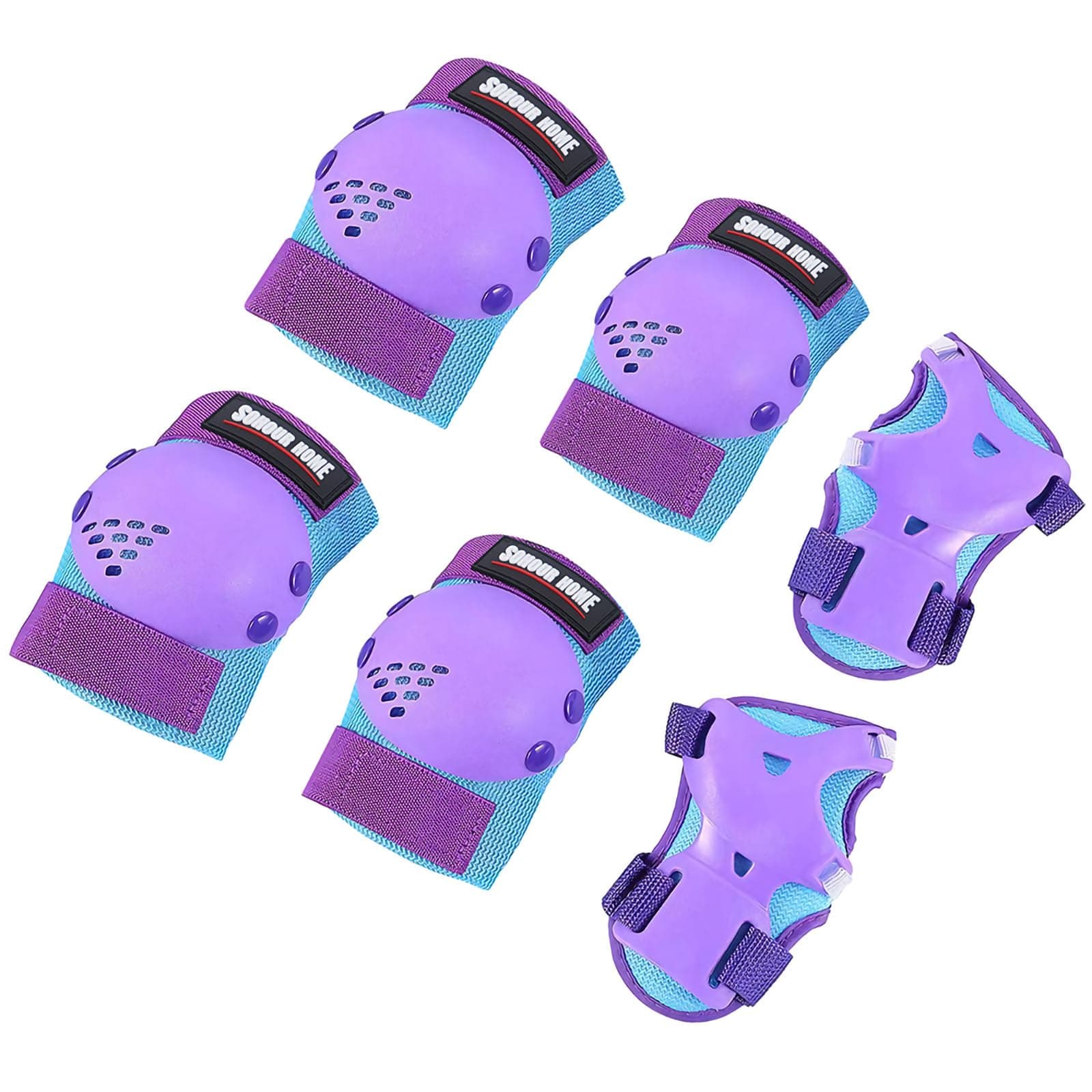 Kids/Youth Knee Pads Elbow Pads Wrist Guards 3 in1Protective Set, for 3-15 Years Child Roller Skates, Cycling, Inline Skating, Skateboard, BMX Bike, Balance Bike, Scooter Riding Sports