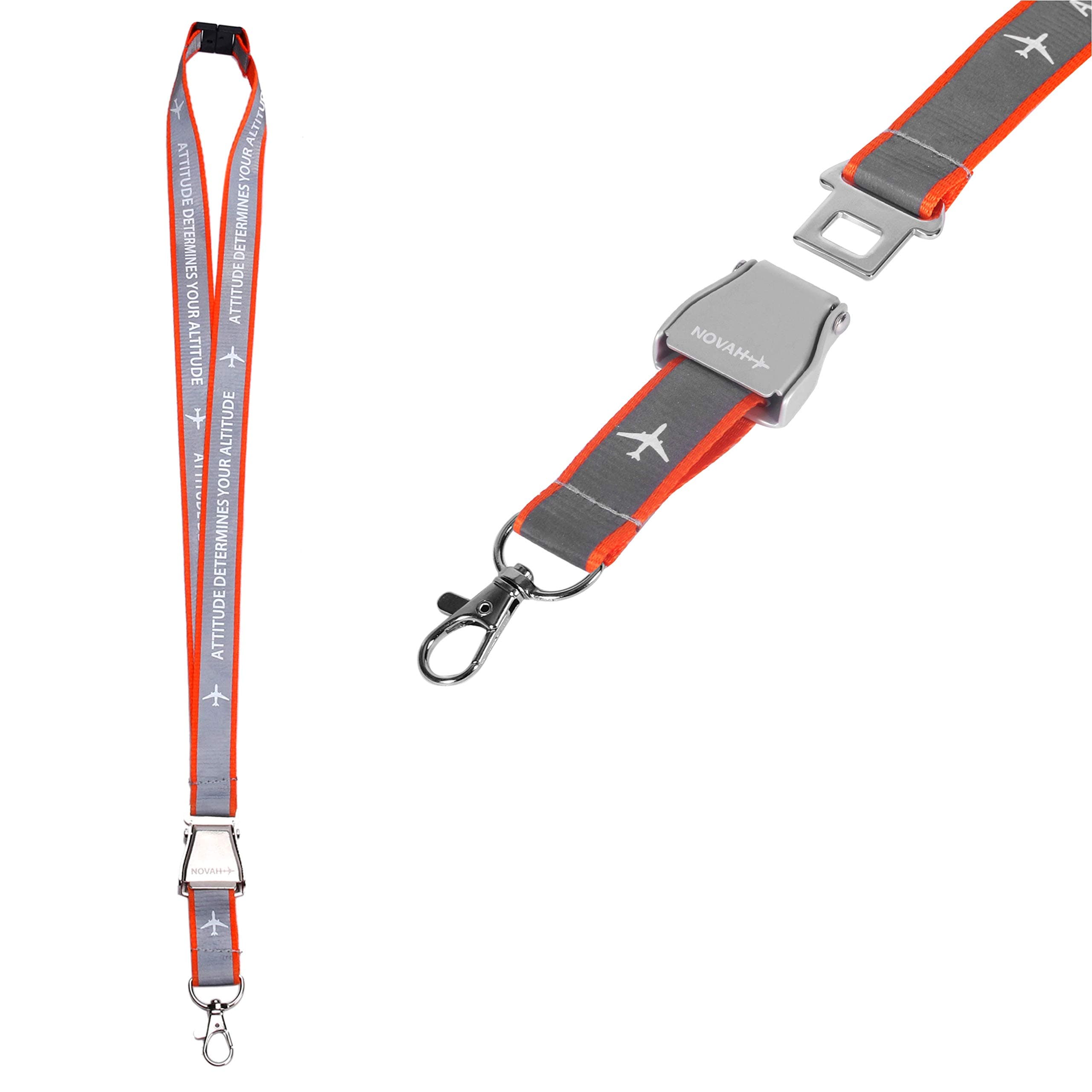 Novah Neon Reflective Aviation Lanyard (ORANGE)