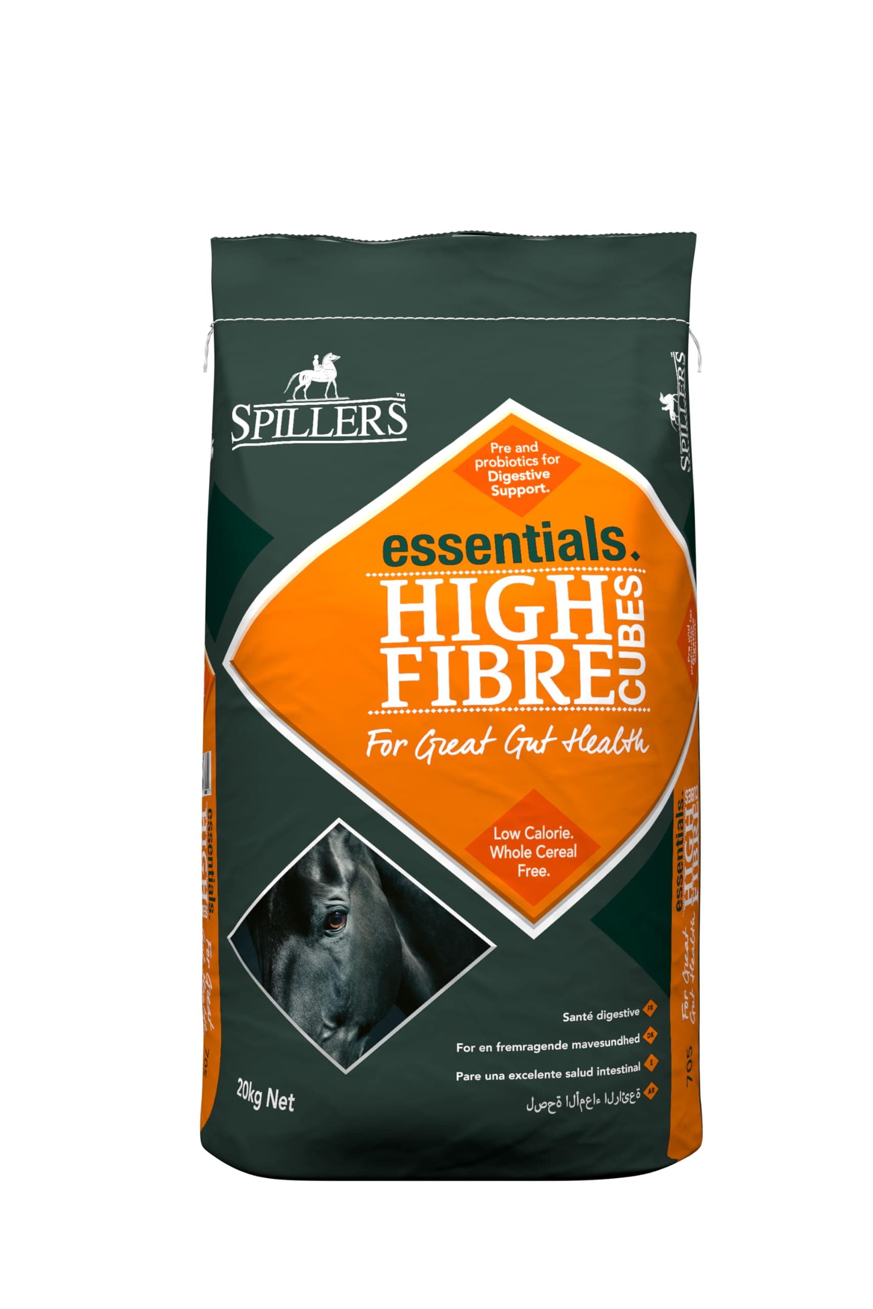 SPILLERS High Fibre Horse Feed Cubes 20KG – High Fibre with Pro and Prebiotics to Support Digestive Health – Low Calorie, Low Energy Horse Feed