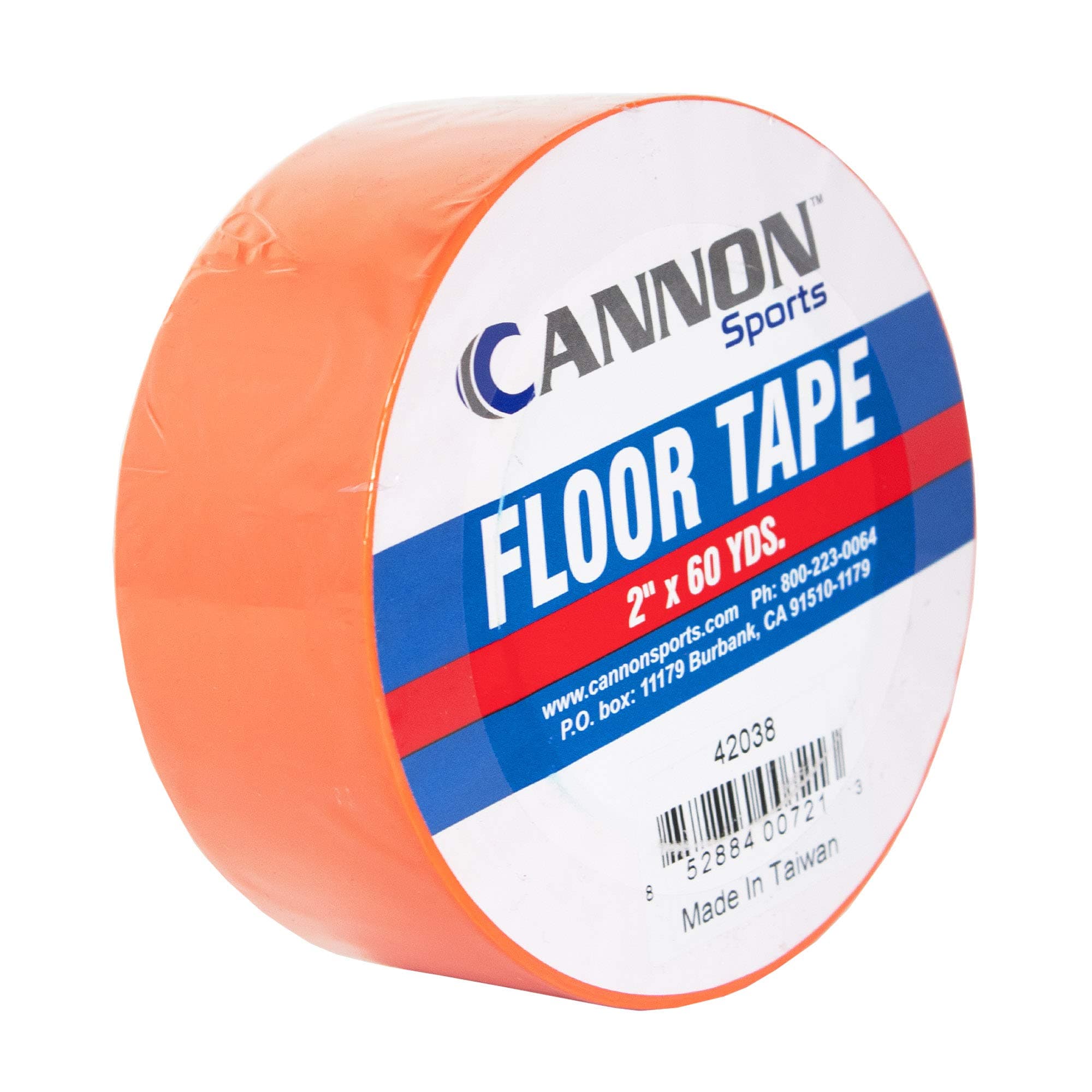 Heavy Duty Vinyl Floor Marking Tape - 2 Inches x 180 Feet - Tough Floor Tape for Marking, Safety, Pickleball Court Lines - Strong Adhesion on Concrete, Wood & Vinyl Surfaces (Orange)