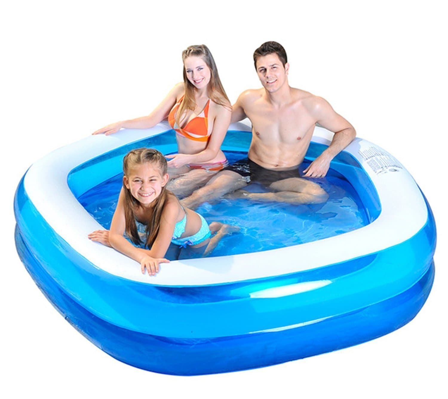 Jilong 17222 Giant Pentagon Inflatable Family Pool, 79" x 77" x 18.5"
