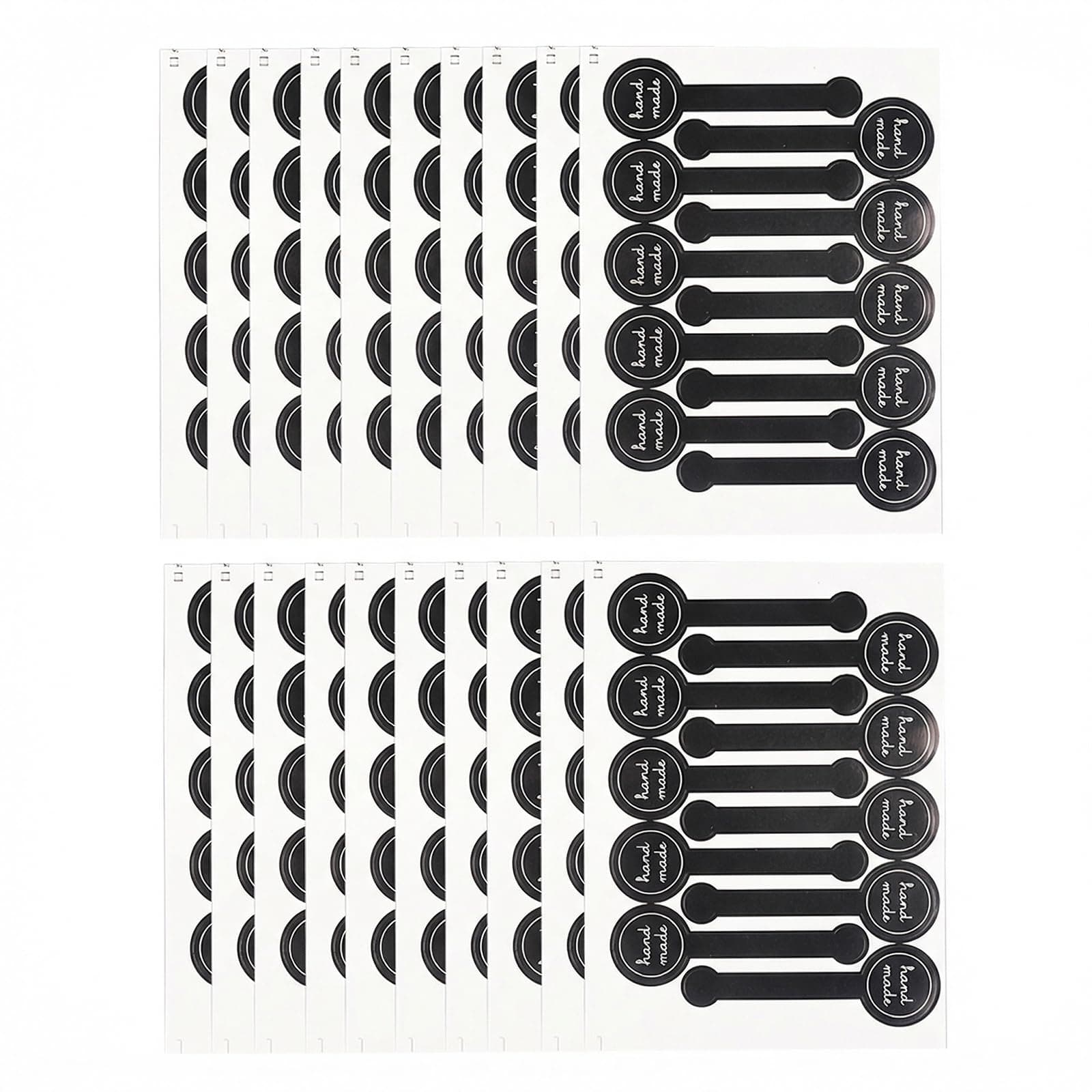 20 Sheets(200 Pcs) Food Retail Package Seal Self Adhesive Paper Sticker Labels Sealing Stickers Tamper Evident Decorative Labels for Handmade Baking Craft Arts and More