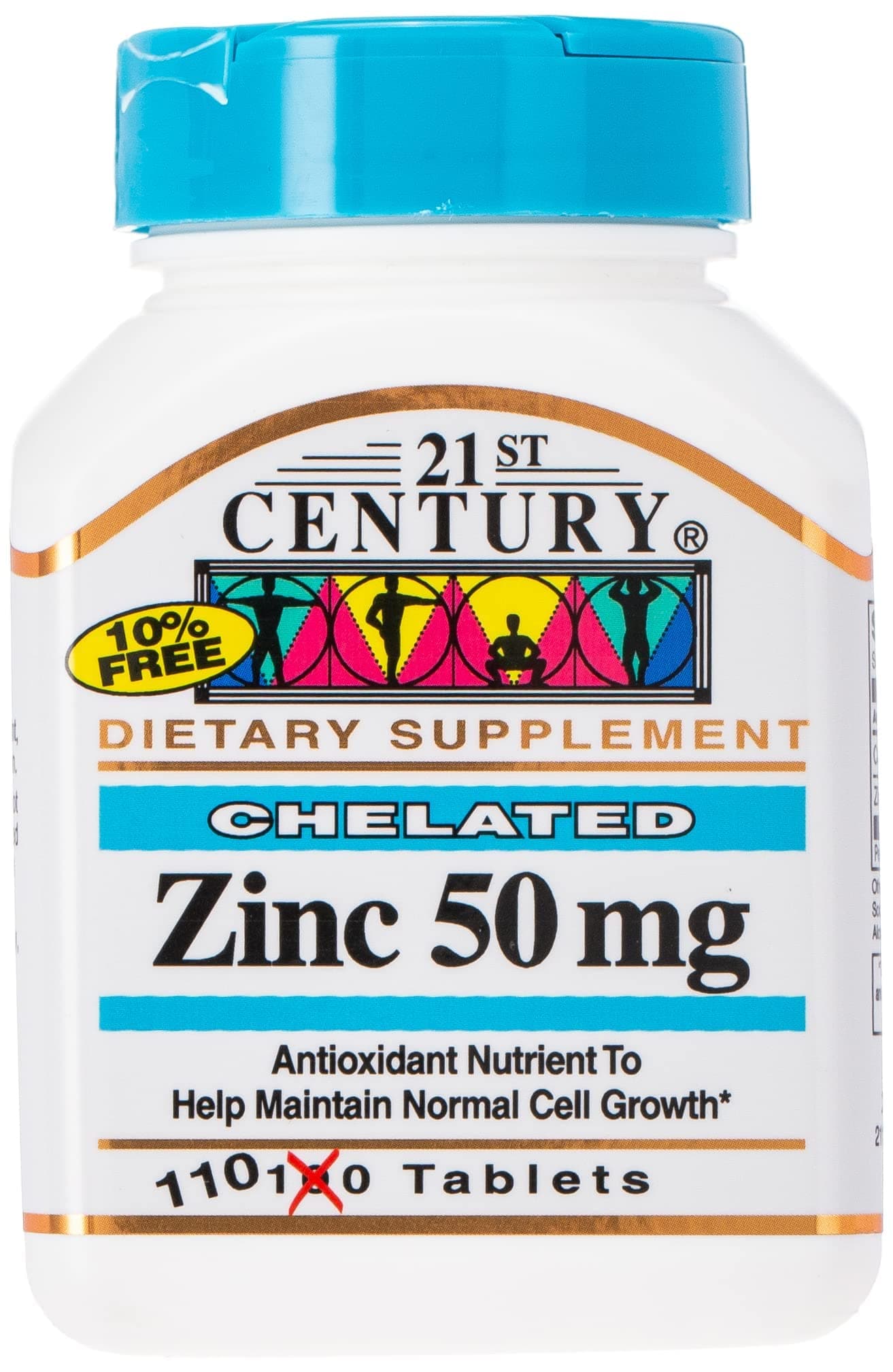 Chelated Zinc 50 mg, 110 Tablets