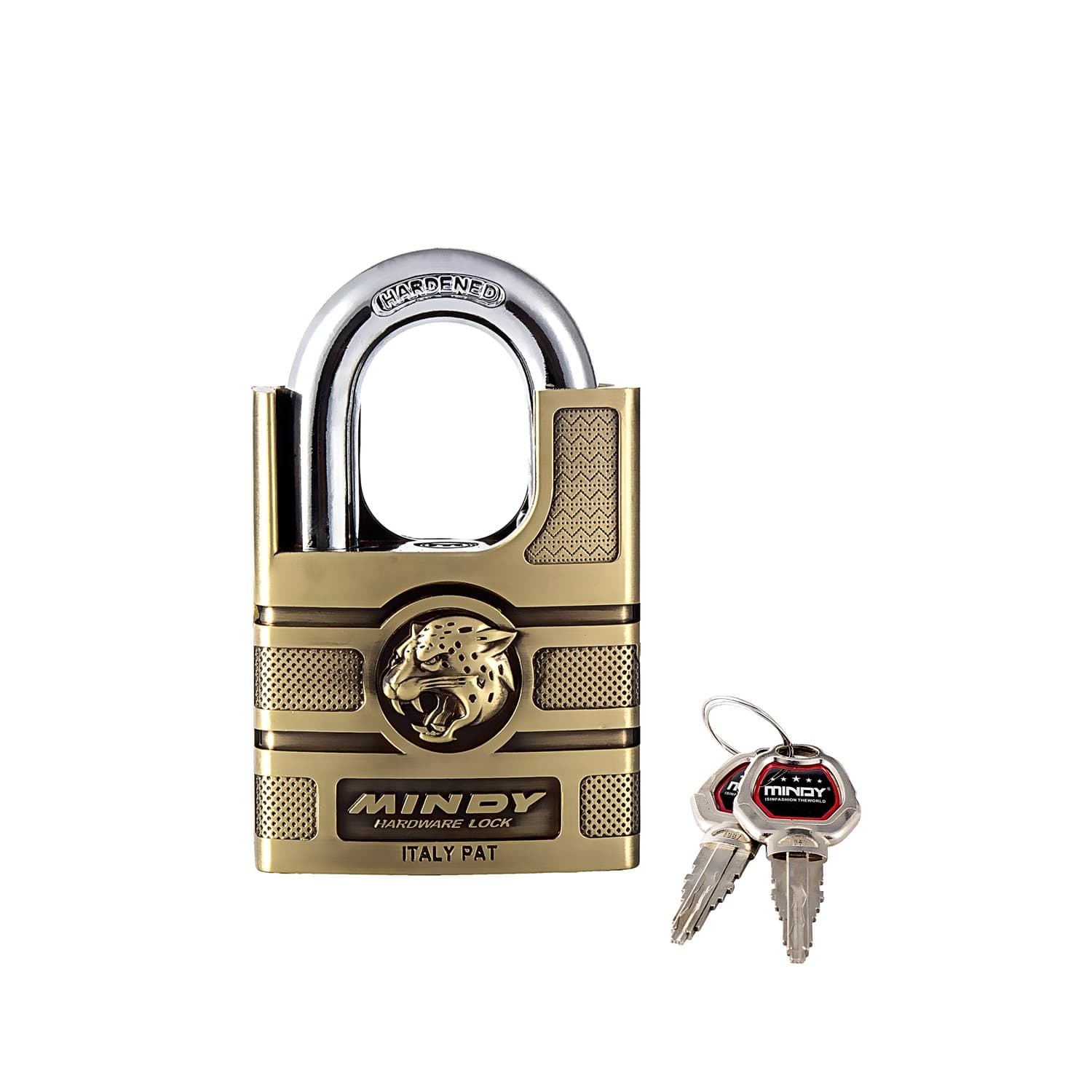 Mindy Lock with Keys Zinc Alloy Keyed Different Padlock,1-Pack, AF16-60
