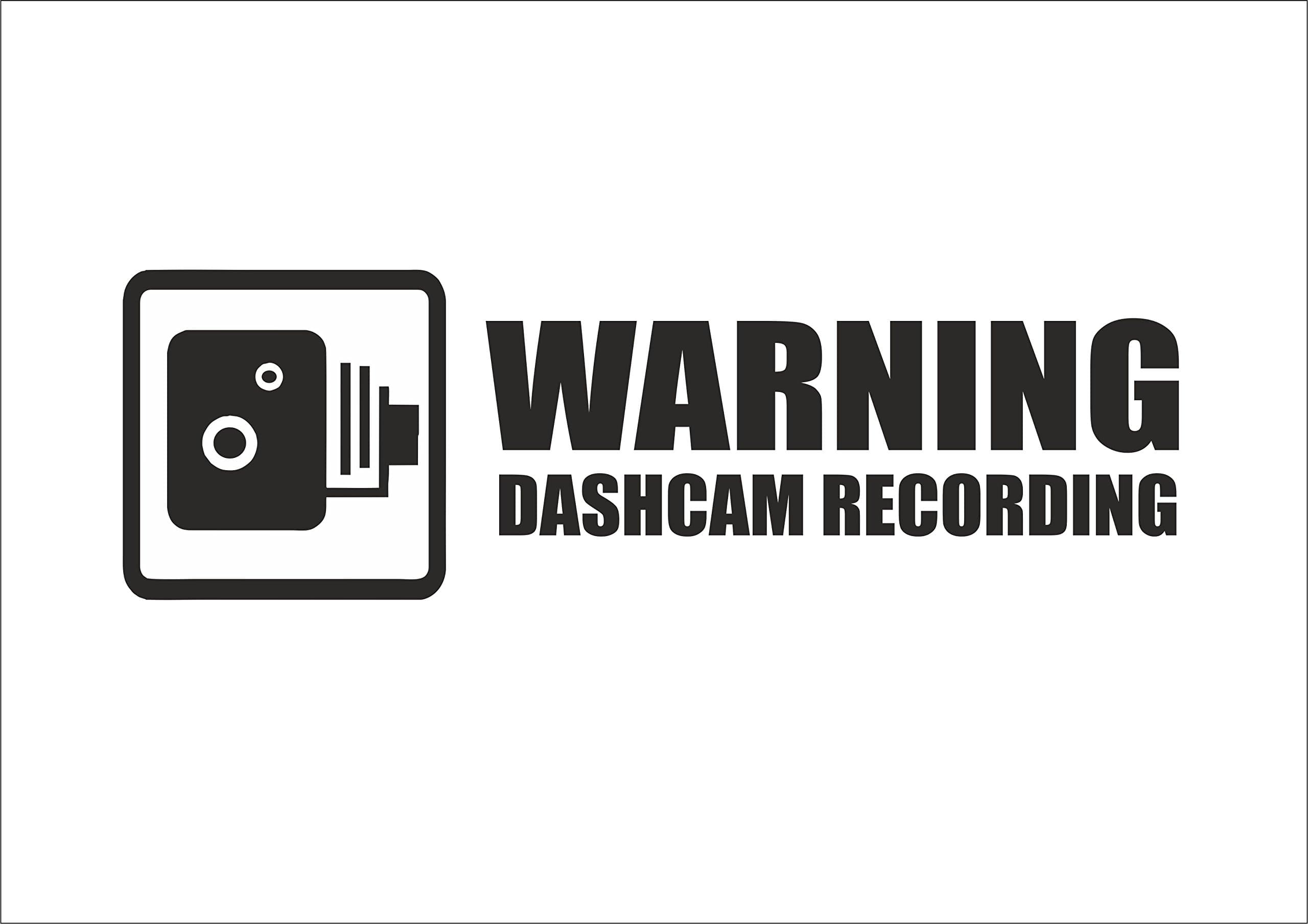 008B DASH CAM RECORDING Funny WARNING Car Van Window Bumper Vinyl Decal Sticker *