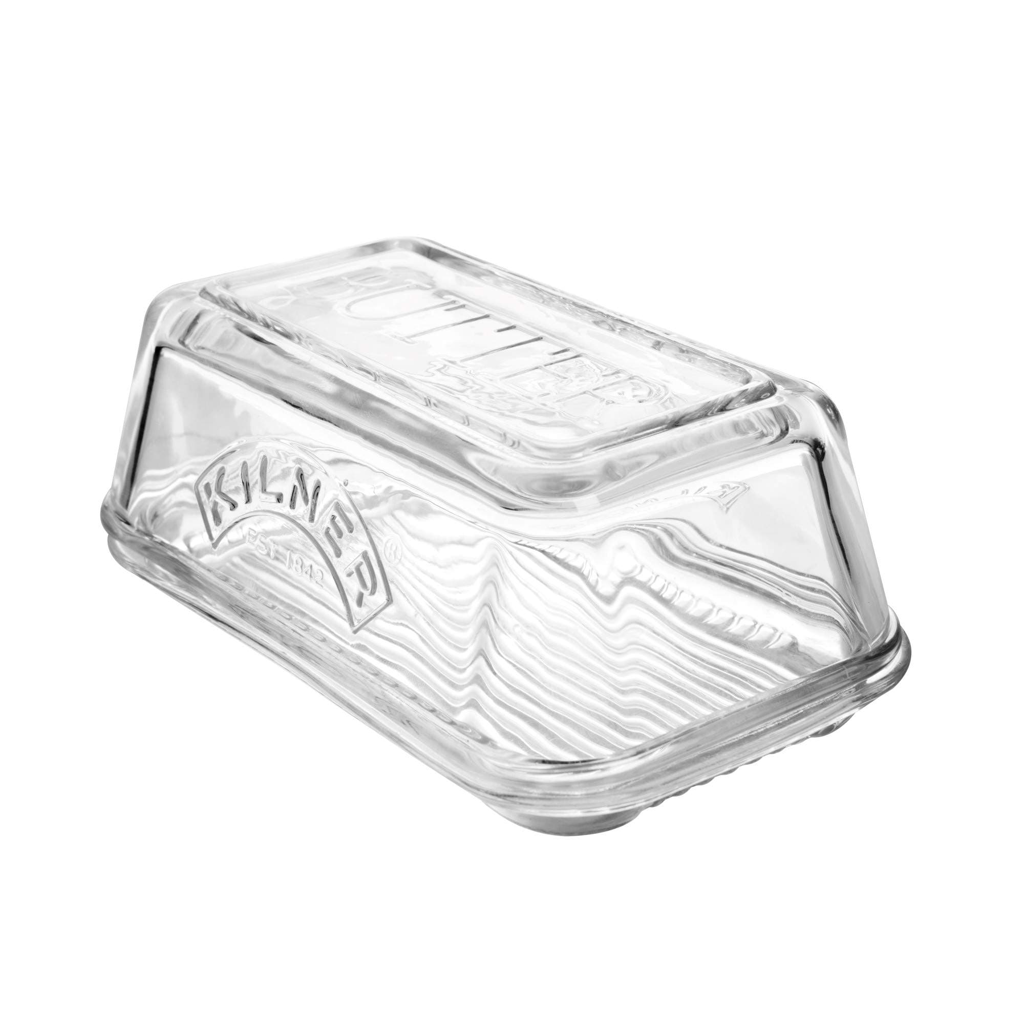 Kilner 25.35 Glass Butter Dish - Vintage Serving Tray With Lid, Ideal For Home Made Artisan