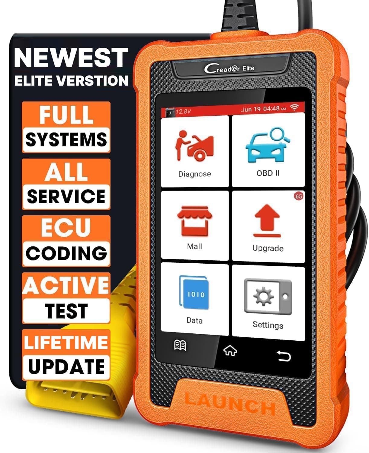 LAUNCH X431 Creader Elite for BMW OBD2 Full System Code Reader, 31+ Reset Function, Bi-Directional Car Diagnostic Tool for BMW/MINI/RR, ECU Coding, 2026 Version BAT OBDII Scanner Lifetime Update