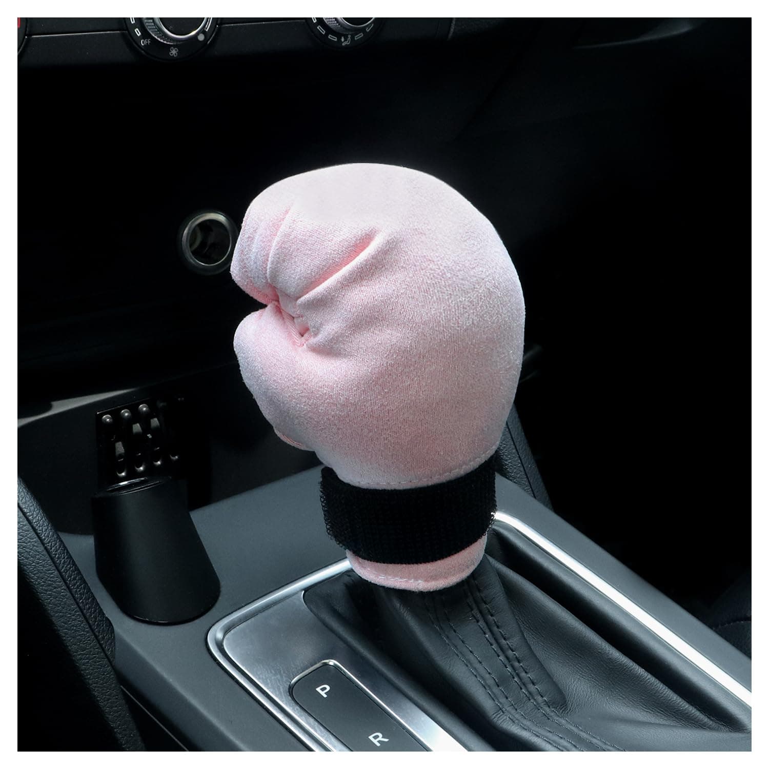 Aokdom Car Gear Shift Cover,Boxing Shift Knob Cover for Decorate & Protect Car Interior Accessories,Shift Cover Fits Car Truck SUV with Manual/Automatic Shift Knob(Pink)