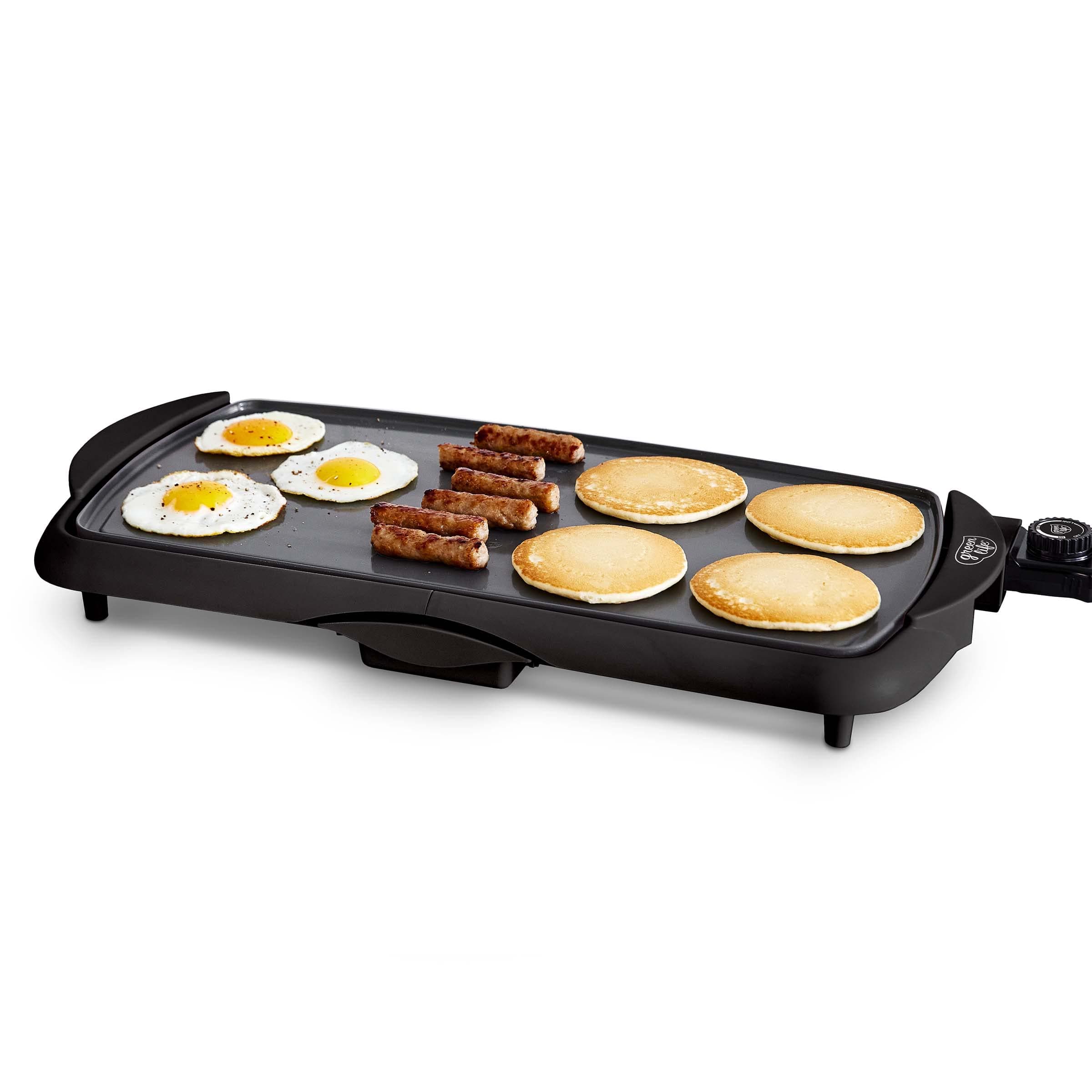 GreenLife CC005857-003 Griddle, PFAS-Free Healthy Ceramic Nonstick, Black