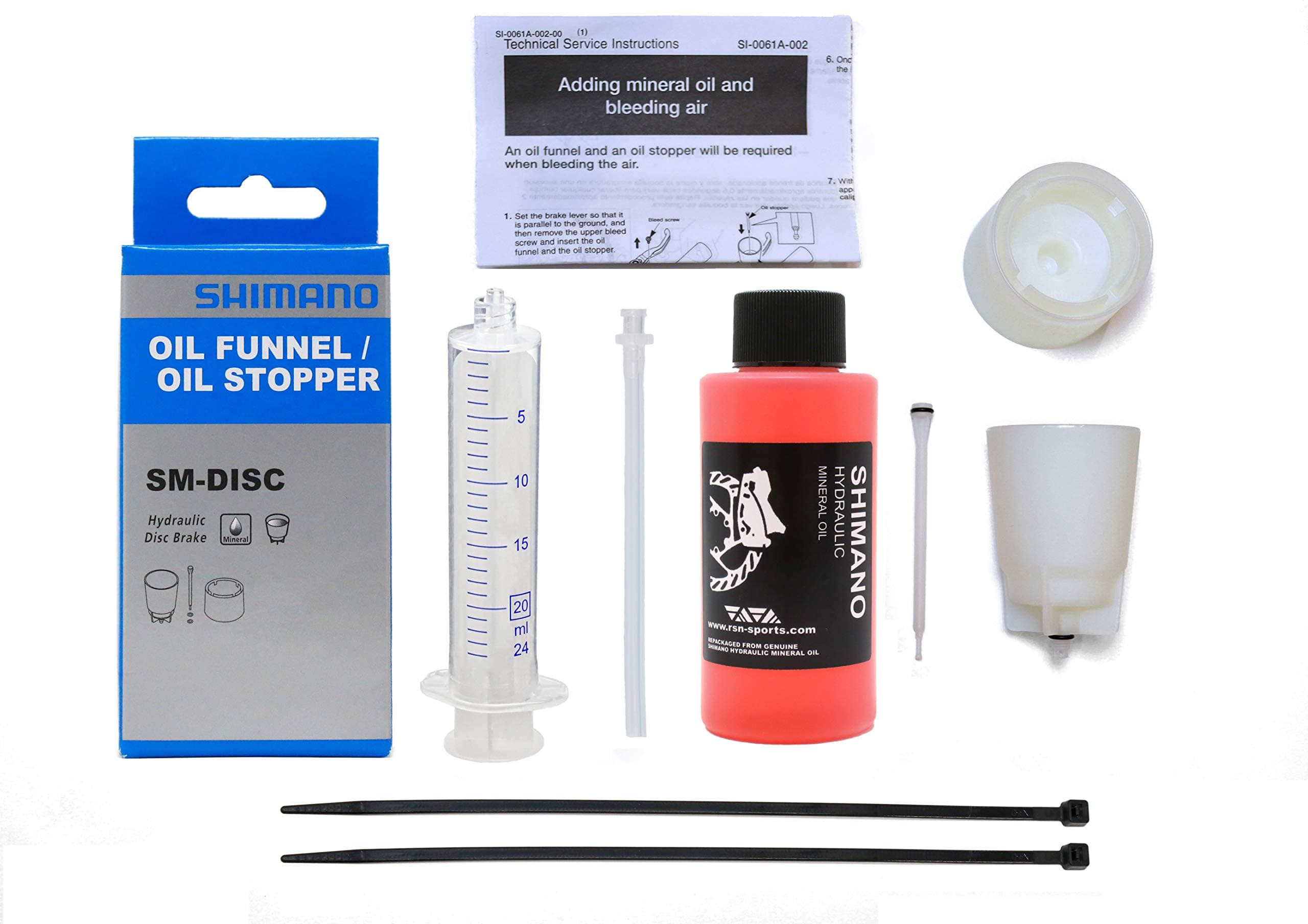 Bleed Kit for SHIMANO Hydraulic Brakes 100ml Mineral Oil Bike Funnel Stopper